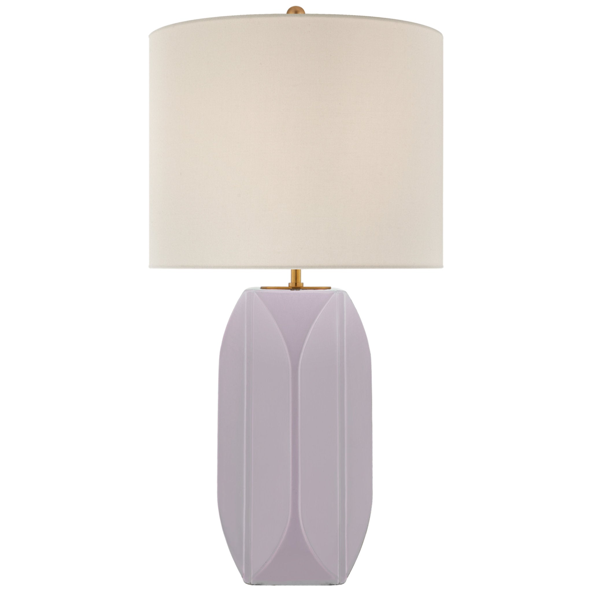 kate spade new york Carmilla Medium Table in Lilac with Linen Shade Table Lamp W14.5" x H28"