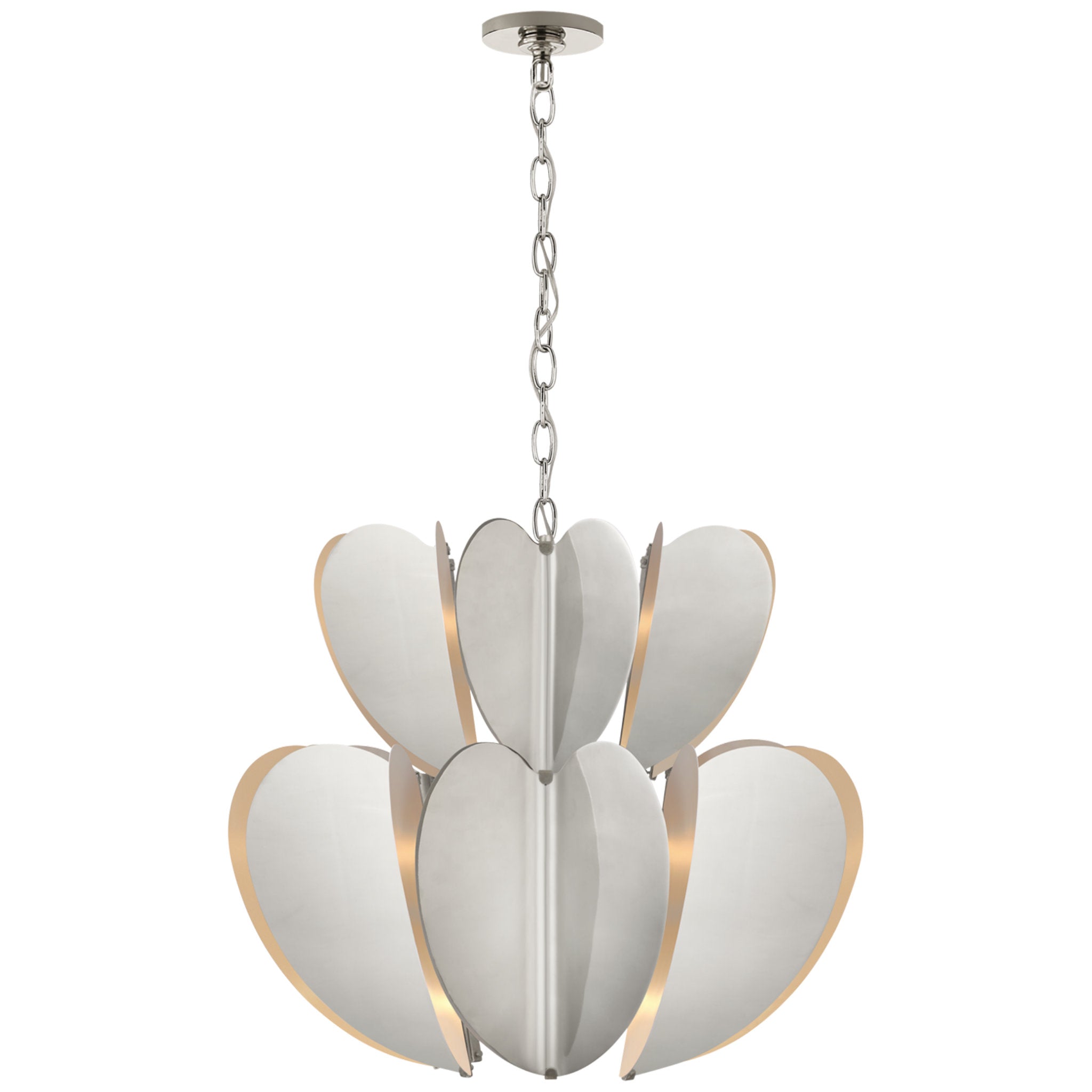 kate spade new york Danes Two Tier Chandelier in Polished Nickel Ceiling Light W25.5" x H23.5"