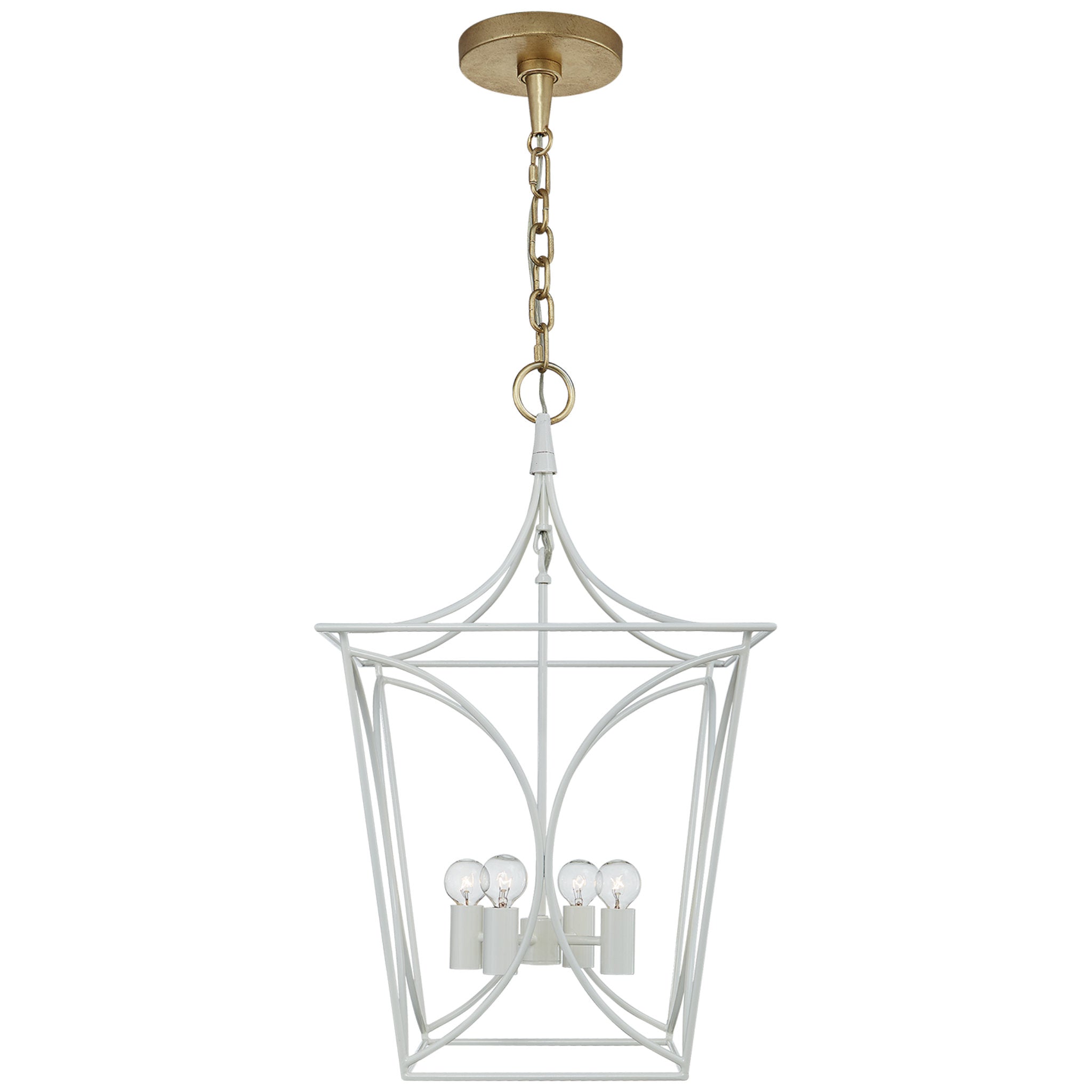 kate spade new york Cavanagh Small Lantern in Light Cream and Gild Ceiling Light W13.75"