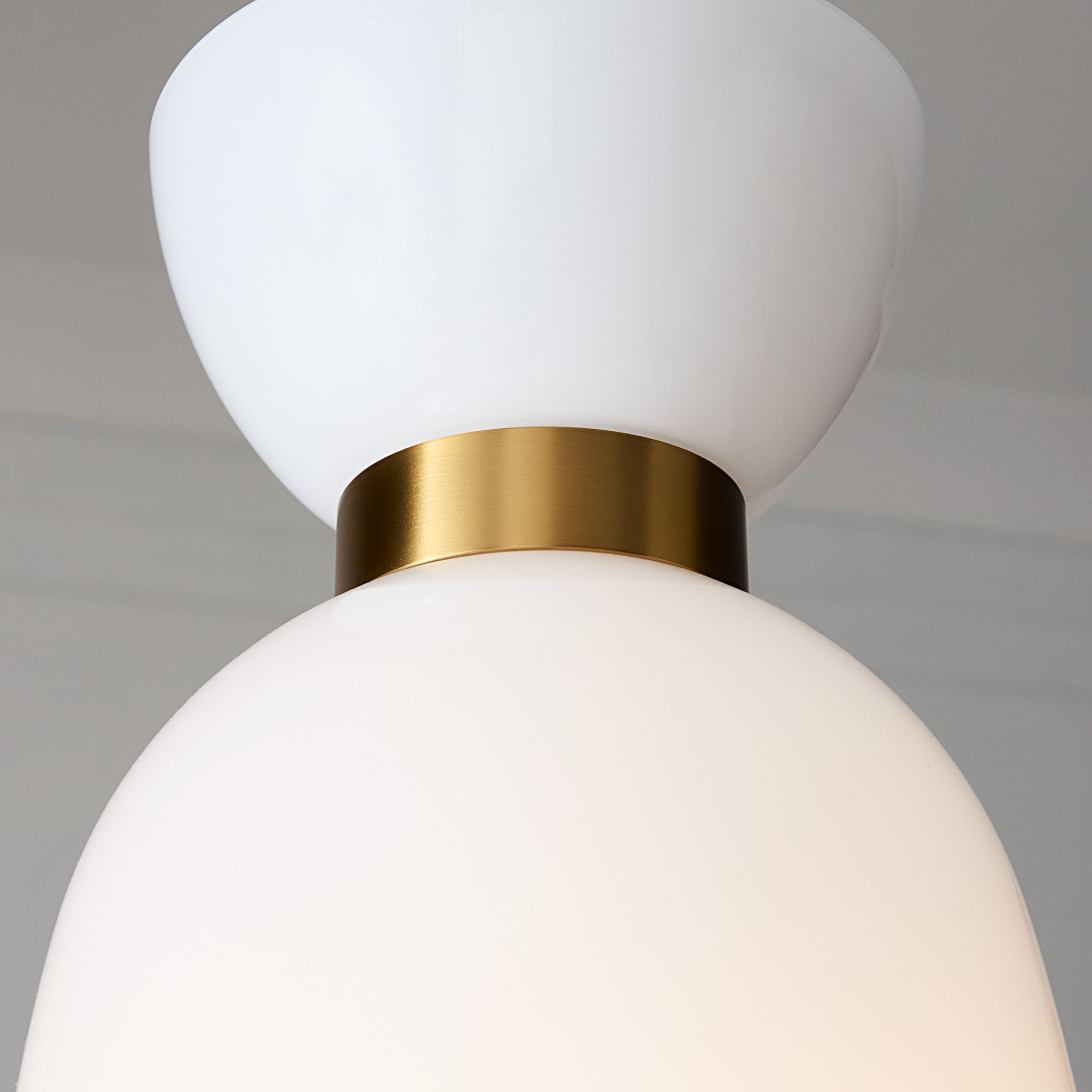 kate spade new york Londyn Tall Pendant in Burnished Brass with Milk White Glass