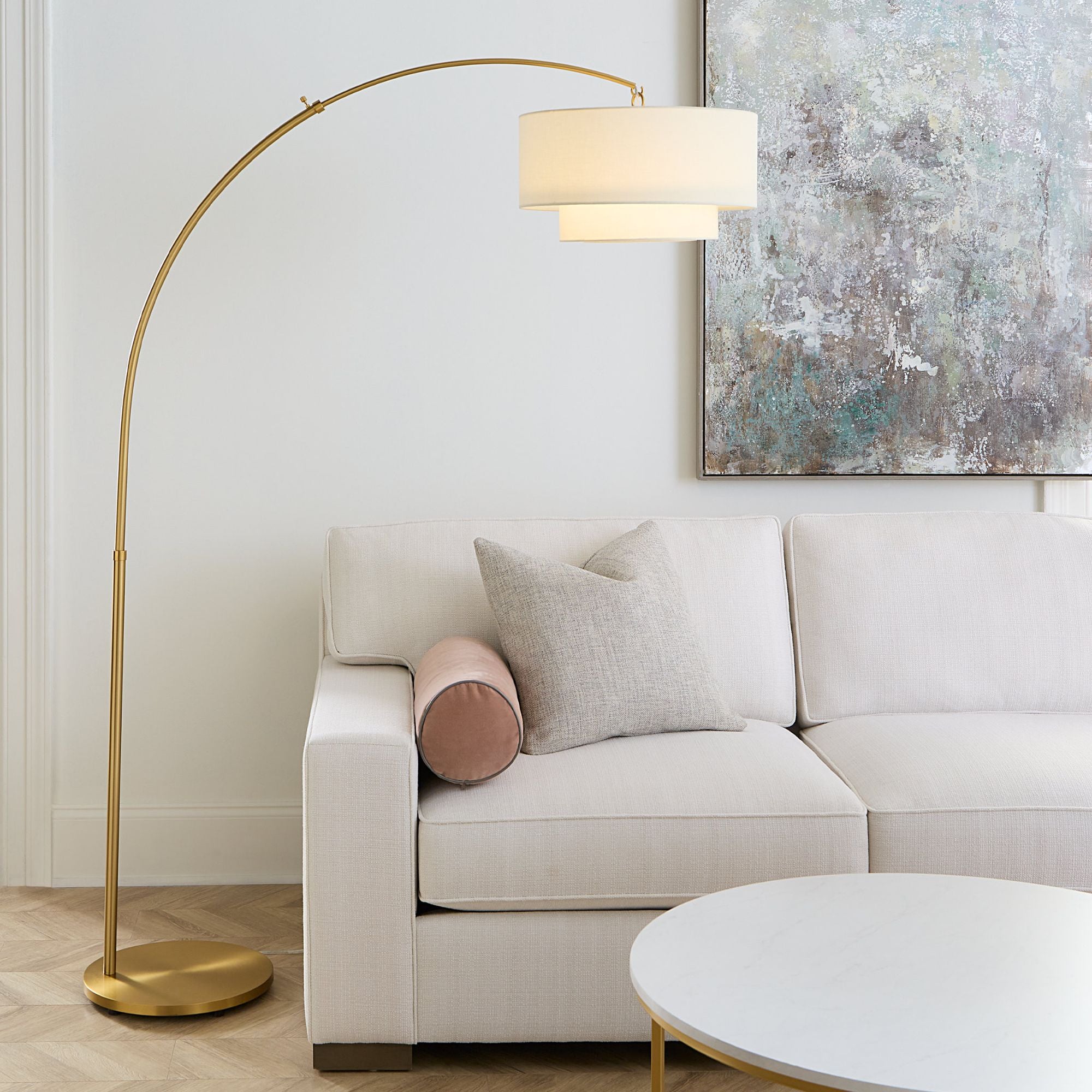 kate spade new york Sawyer Floor Lamp in Burnished Brass