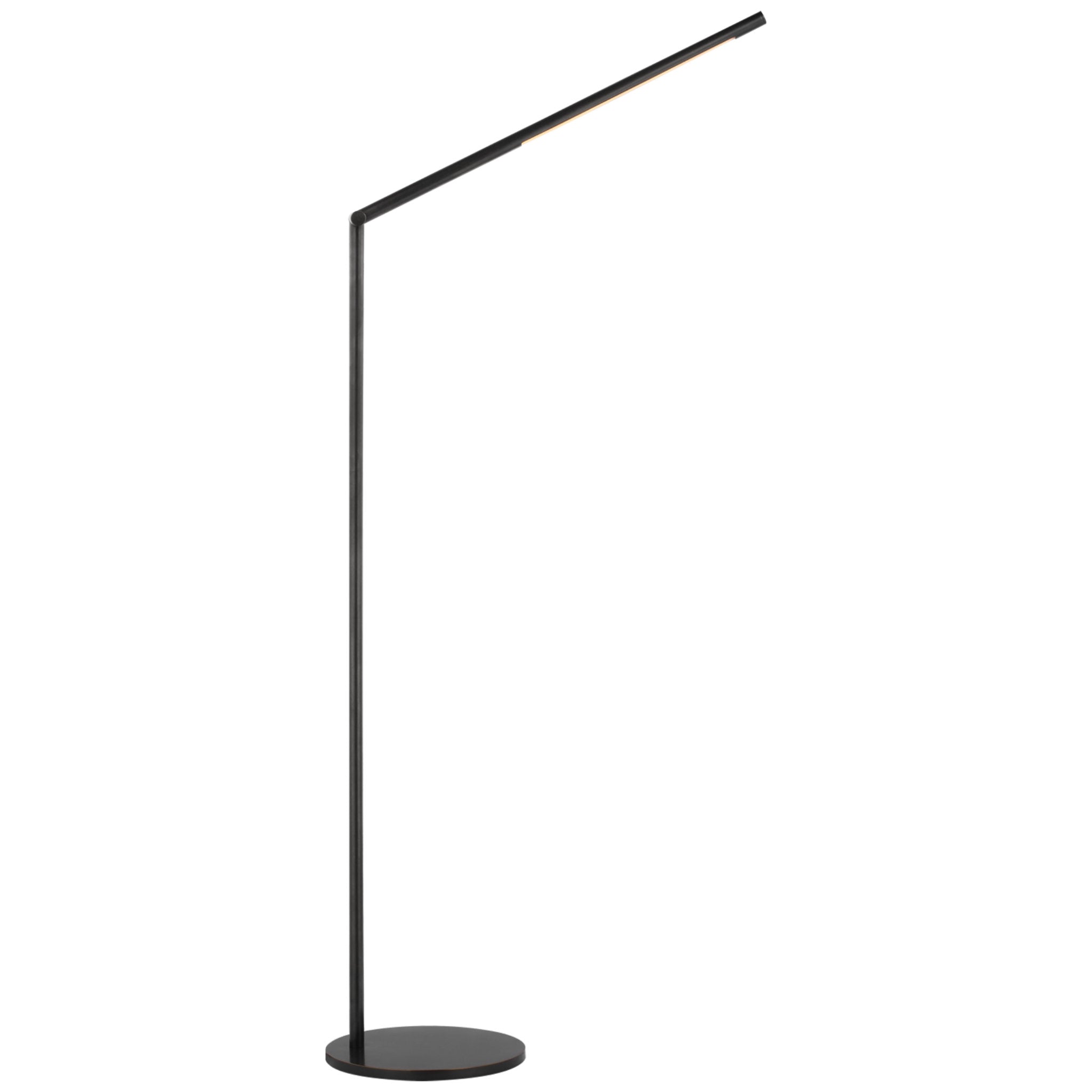 Kelly Wearstler Cona Large Articulating Floor Lamp in Bronze W10" x H42.5" - 64.5"