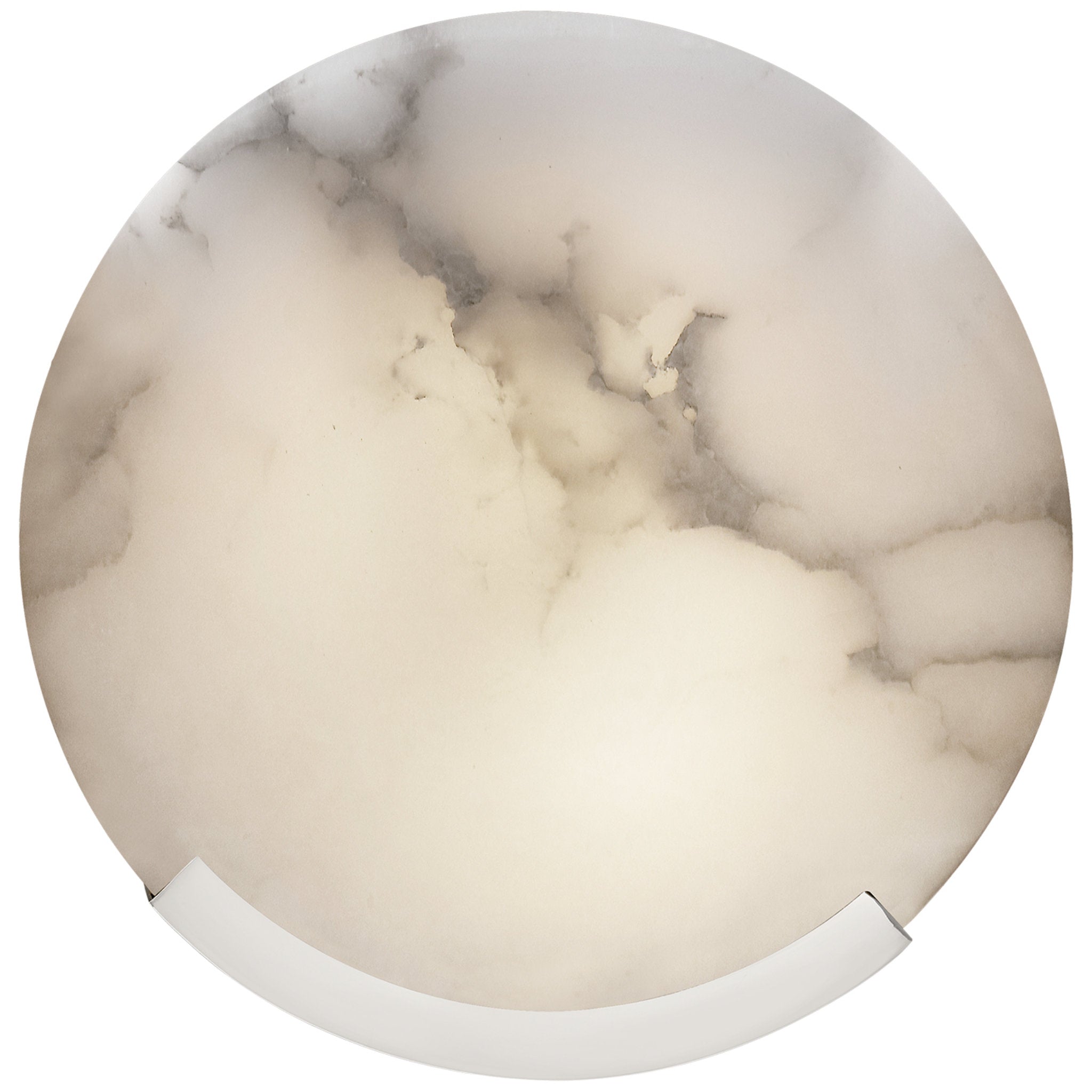 Kelly Wearstler Melange Sconce in Polished Nickel with Alabaster Wall Light W7" x H7"