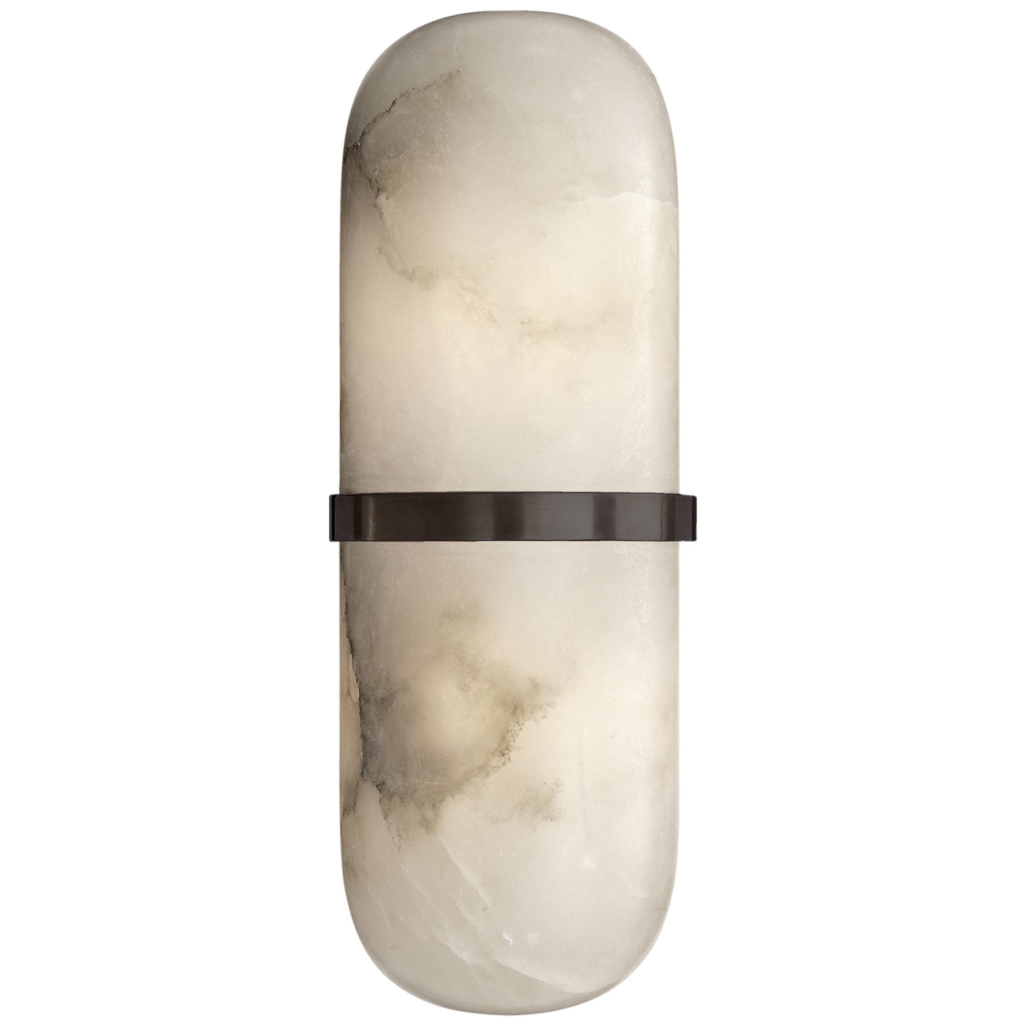 Kelly Wearstler Melange Pill Form Sconce in Bronze with Alabaster Wall Light W4.25" x H12.5"