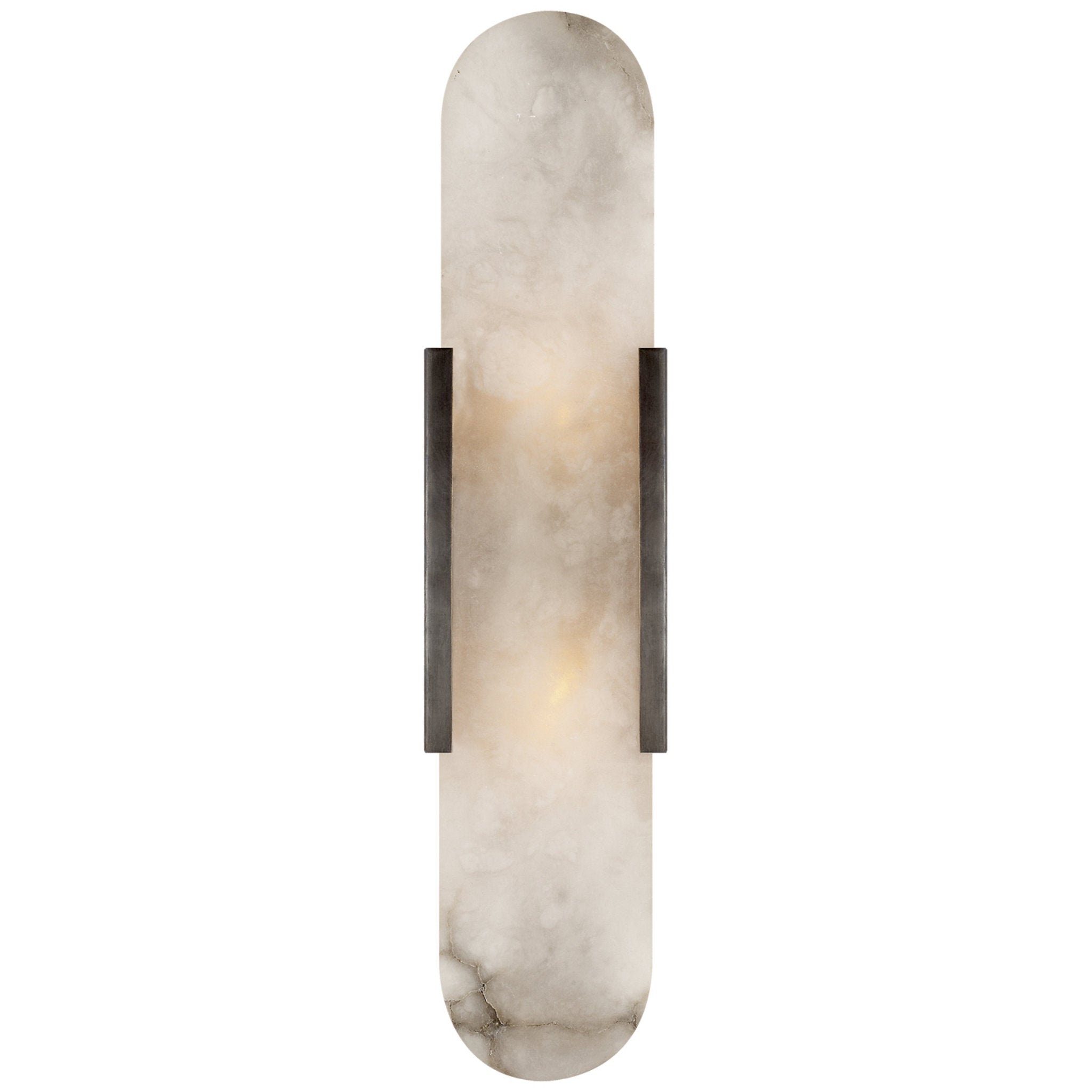 Kelly Wearstler Melange Elongated Sconce in Bronze with Alabaster Wall Light W4.25" x H20"