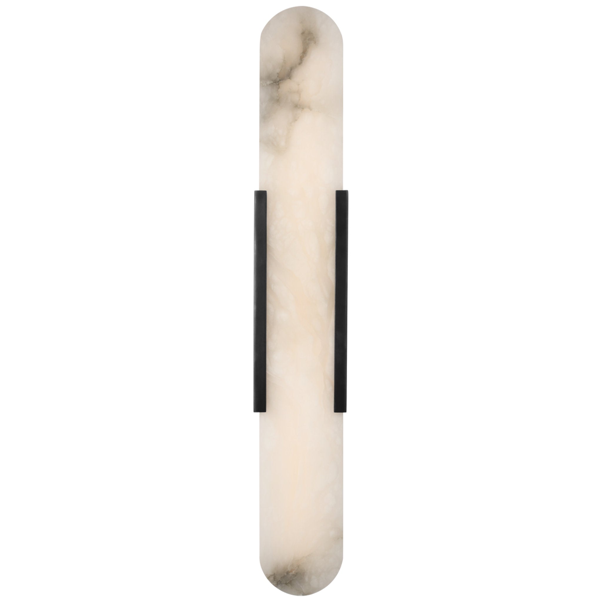 Kelly Wearstler Melange 28" Elongated Sconce in Bronze with Alabaster Wall Light W4.25" x H28"