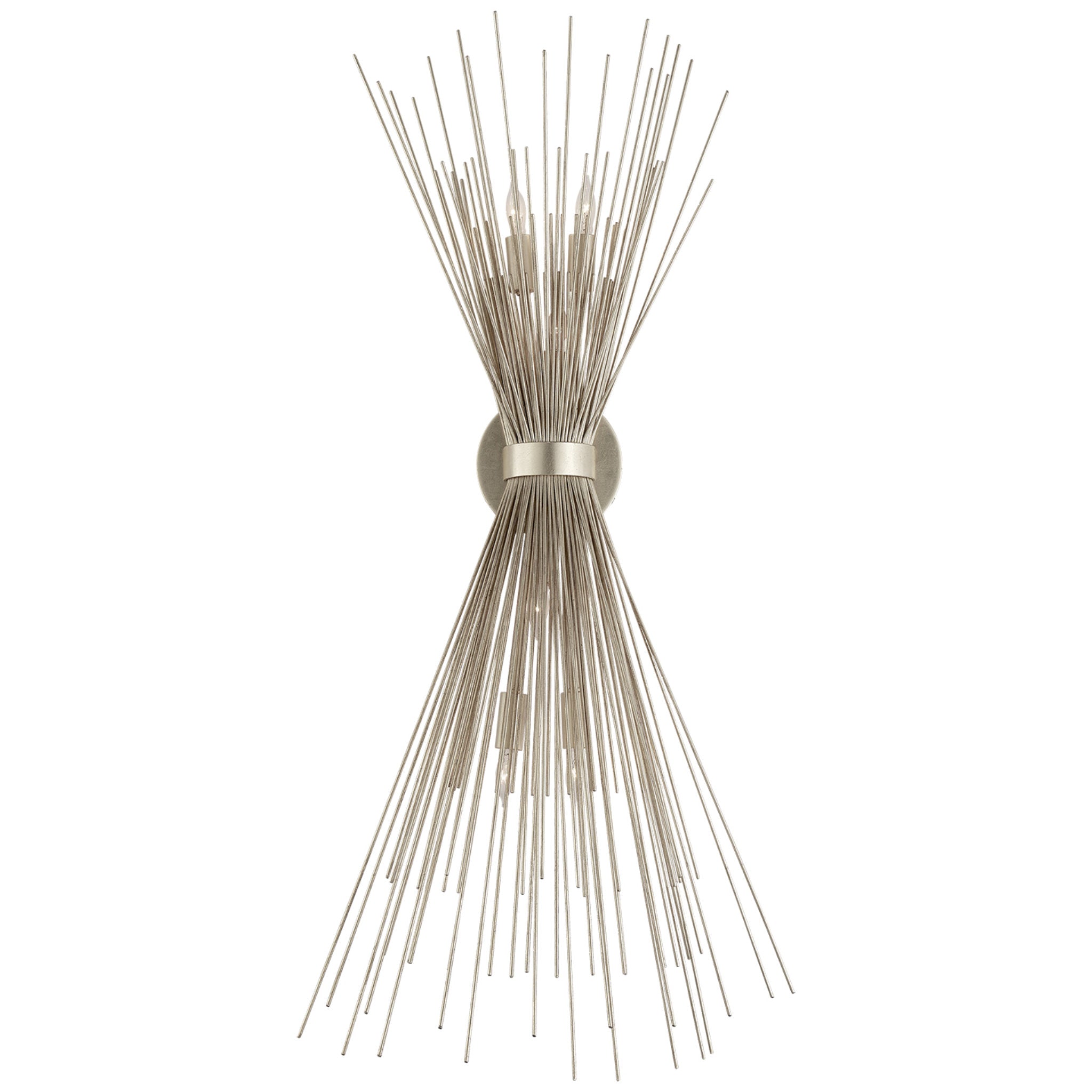 Kelly Wearstler Strada Large Sconce in Burnished Silver Leaf Wall Light W11" x H36"