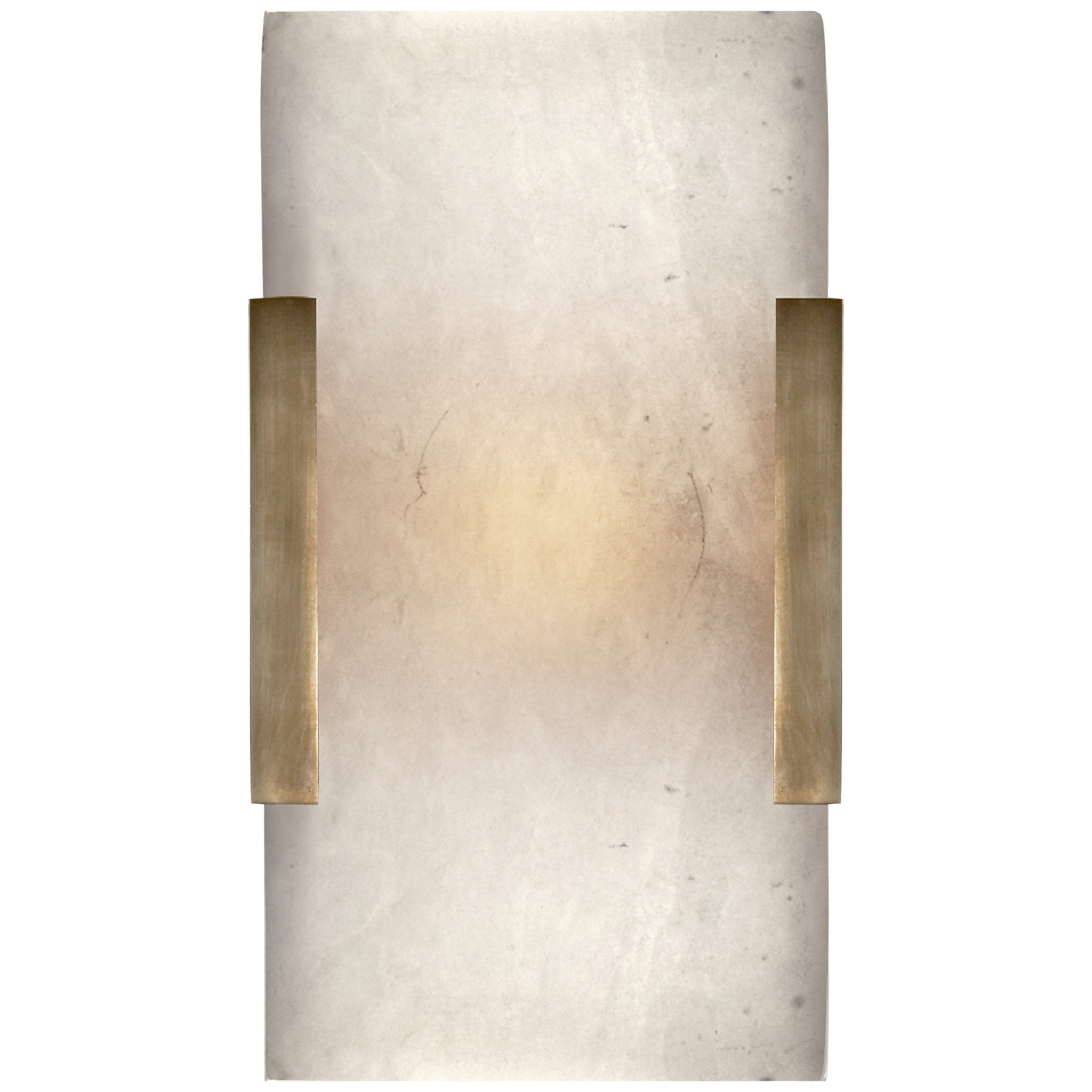 Kelly Wearstler Covet Wide Clip Bath Sconce in Antique-Burnished Brass Wall Light W5.25" x H9.5"