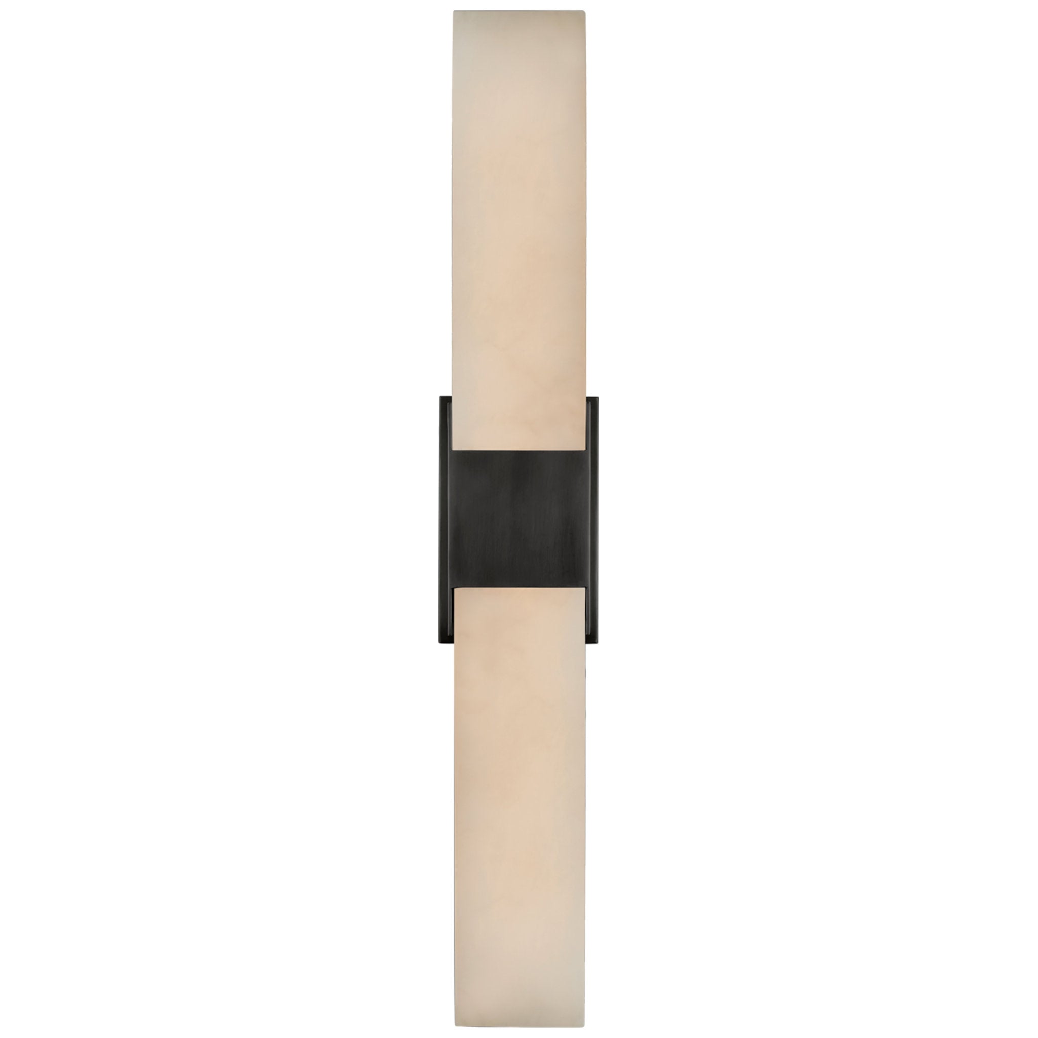 Kelly Wearstler Covet Double Box Sconce in Bronze with Alabaster Wall Light W4.25" x H26"