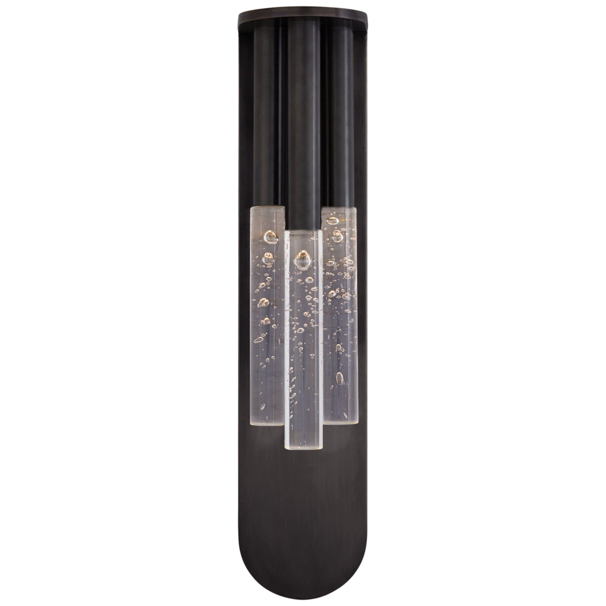 Kelly Wearstler Rousseau Medium Multi-Drop Sconce in Bronze with Seeded Glass Wall Light W4.5" x H20"