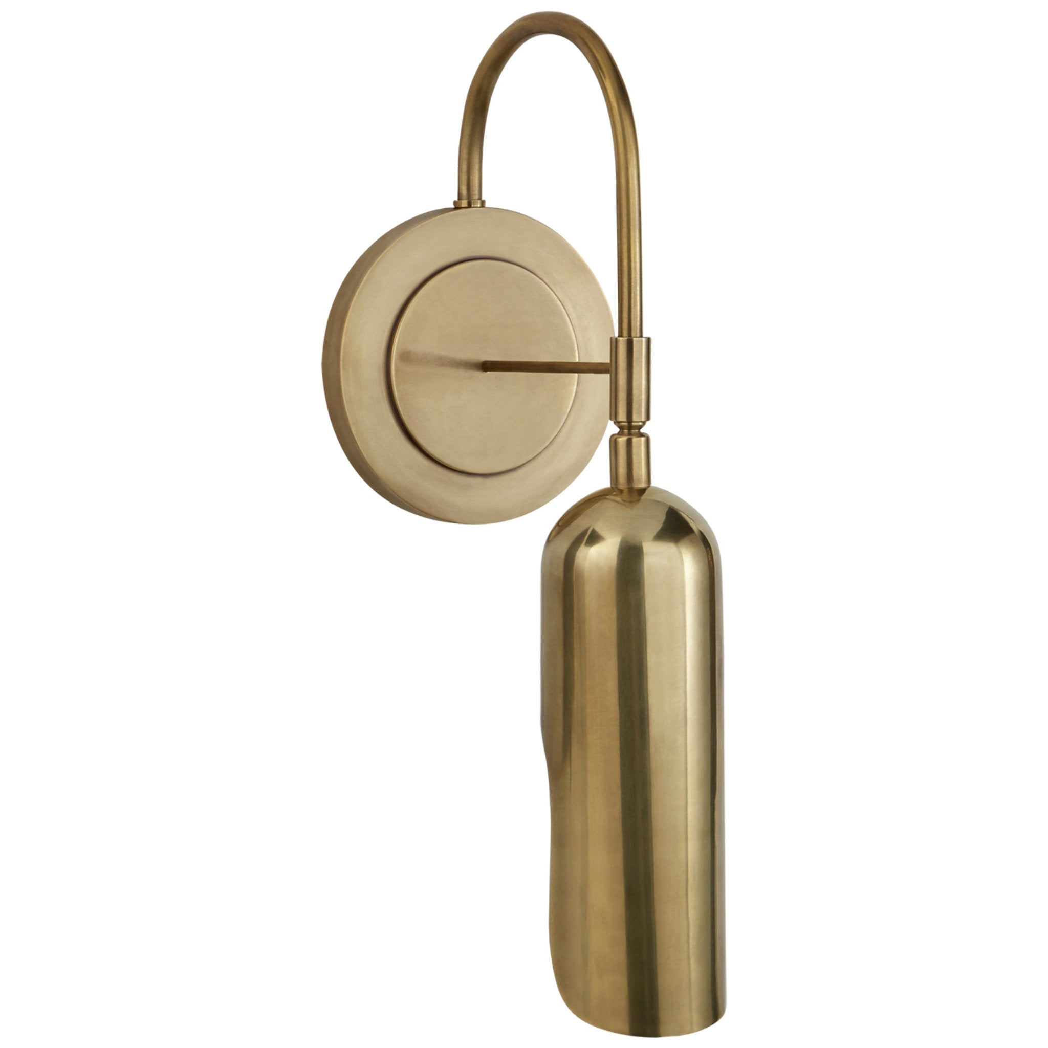 Kelly Wearstler Lucien Functional Wall Light in Antique-Burnished Brass W5" x H15.25"