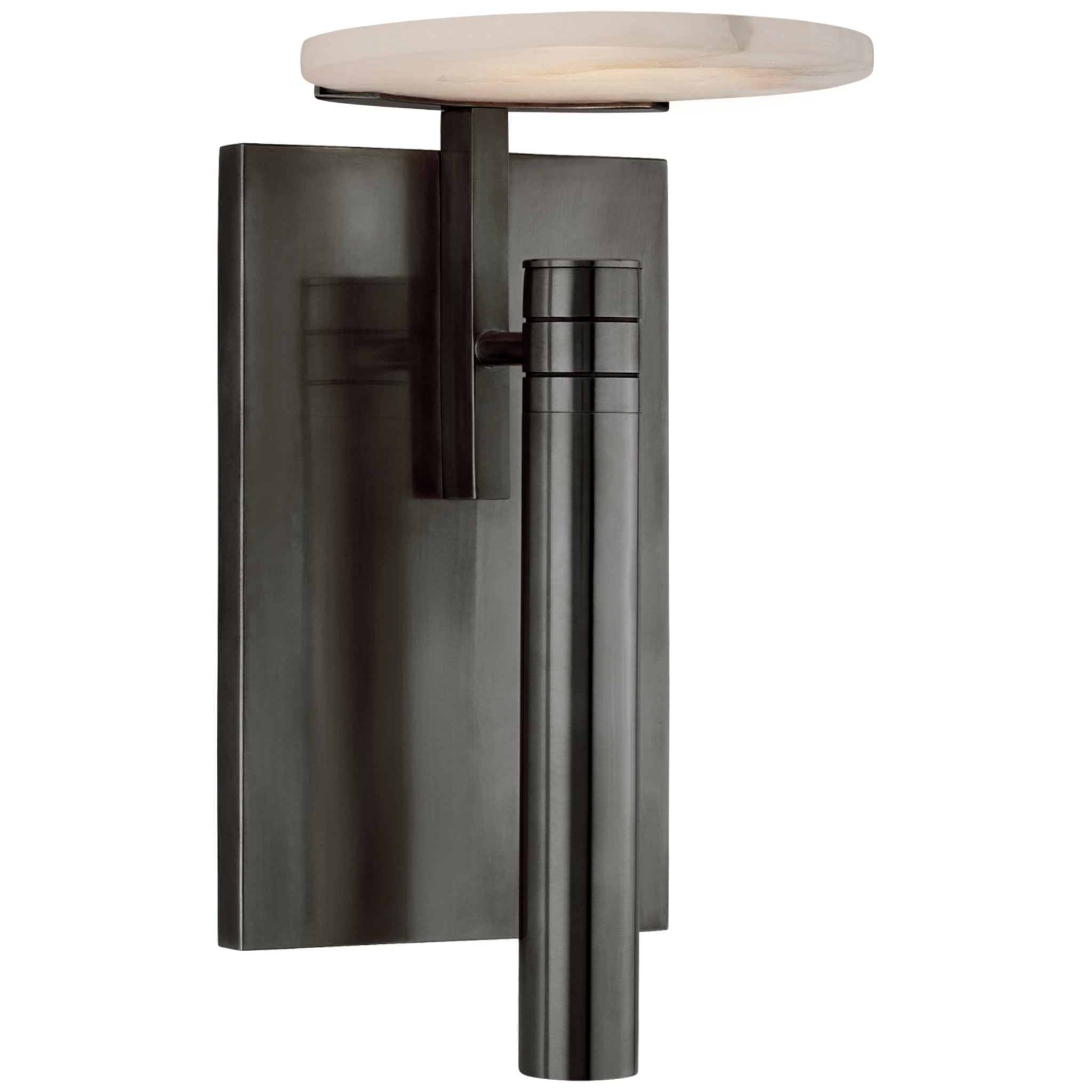 Kelly Wearstler Melange Floating Disc Sconce in Bronze with Alabaster Wall Light W6" x H10.75"