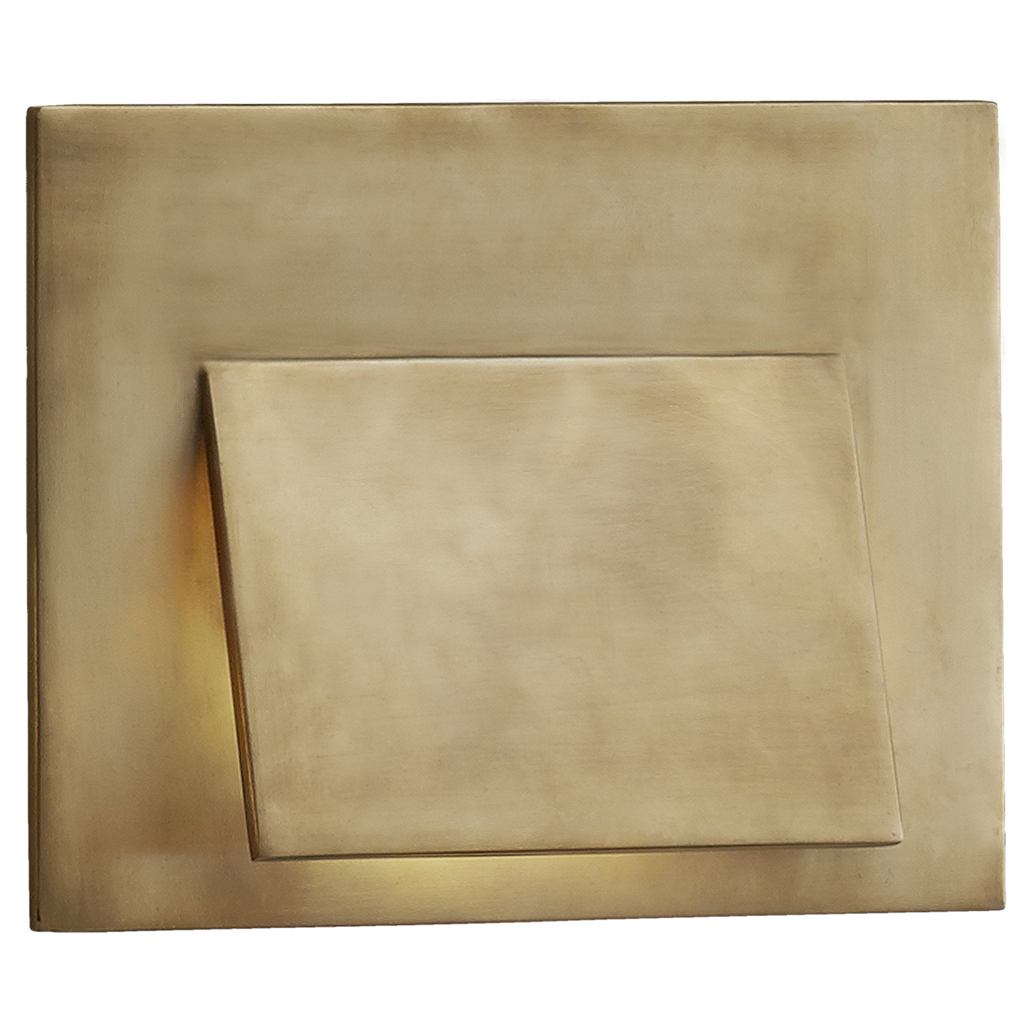 Kelly Wearstler Esker Envelope Sconce in Antique-Burnished Brass Outdoor Lighting W9" x H7"