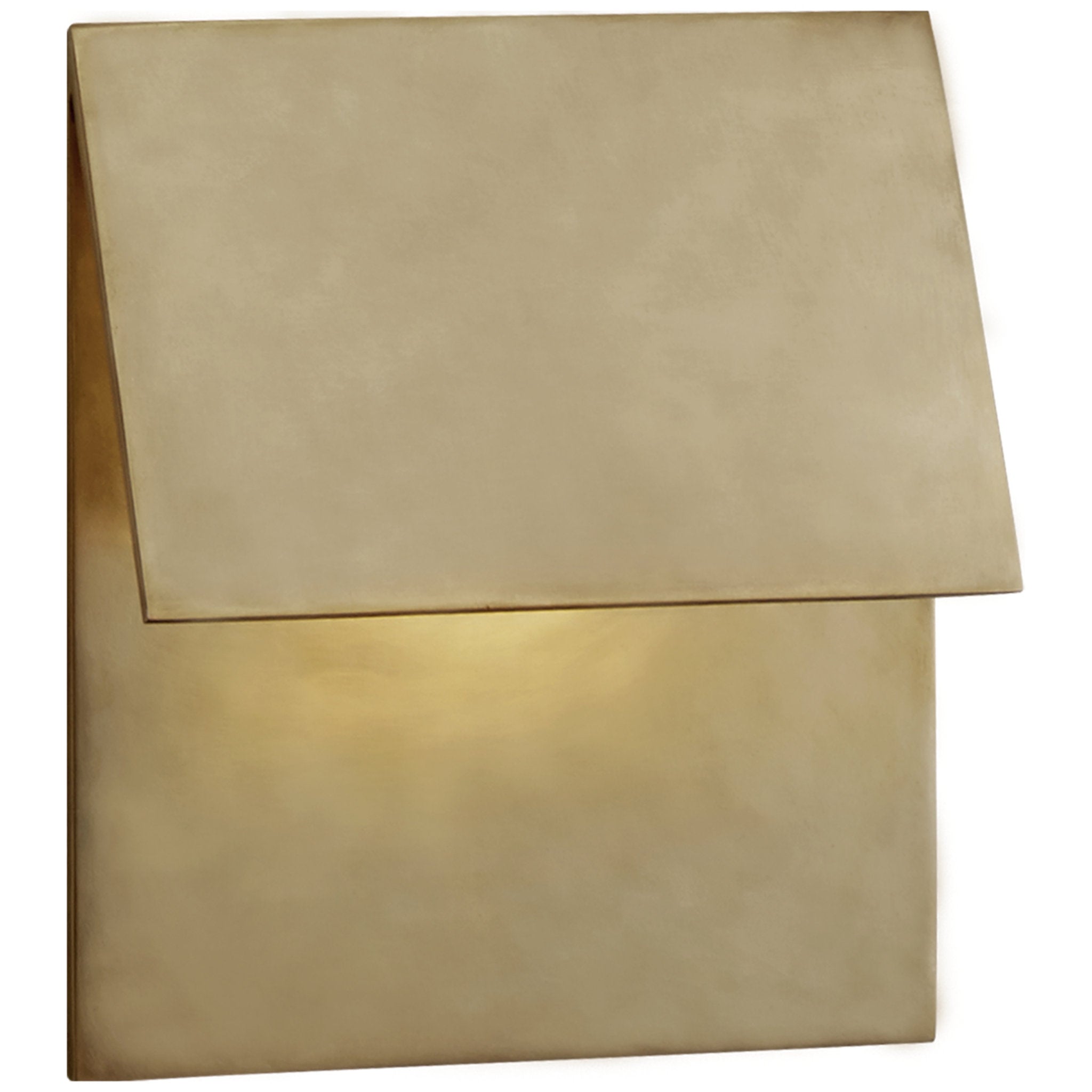Kelly Wearstler Esker Single Fold Sconce in Antique-Burnished Brass Outdoor Lighting W9" x H9.75"
