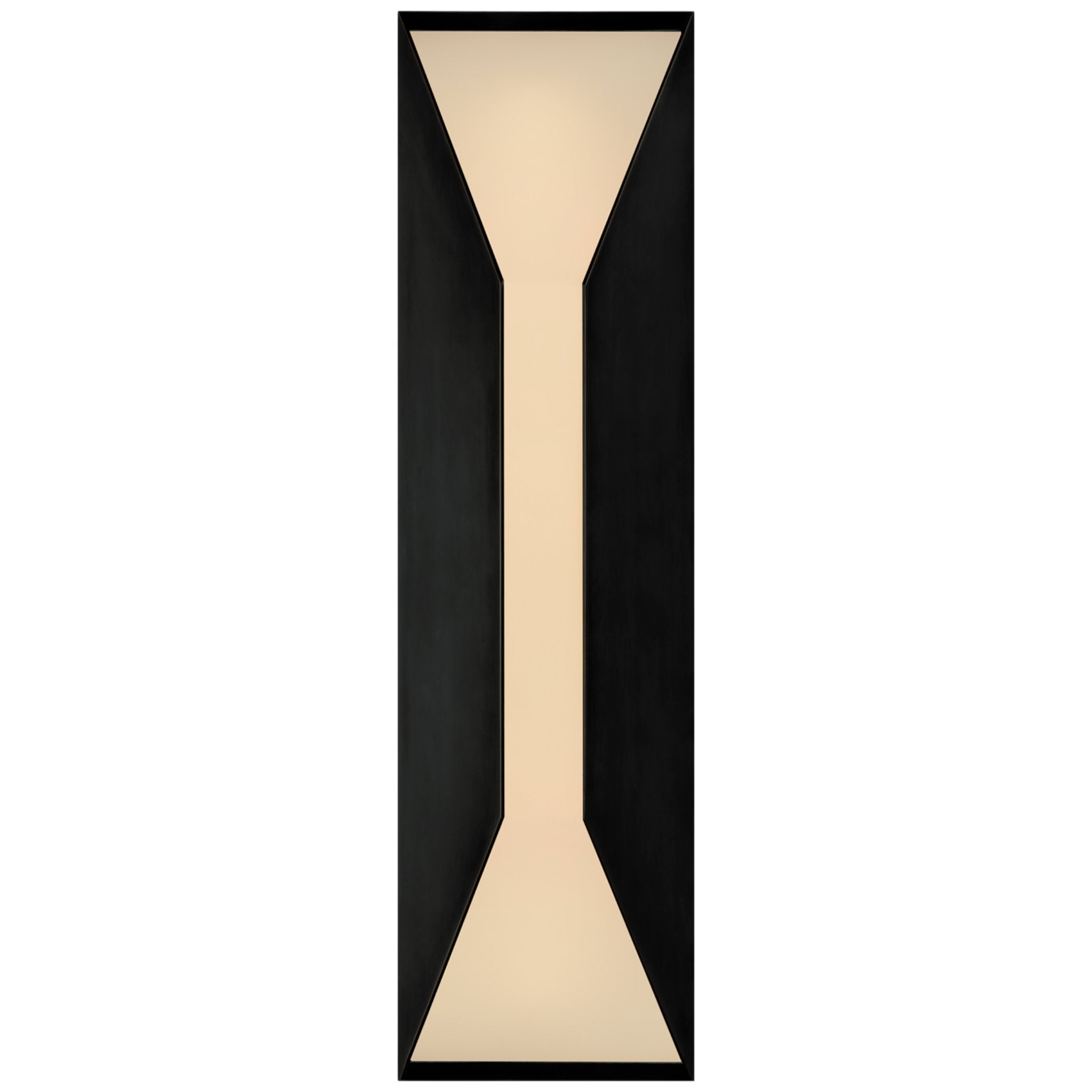 Kelly Wearstler Stretto 16" Sconce in Bronze with Frosted Glass Outdoor Lighting W4.5" x H16"