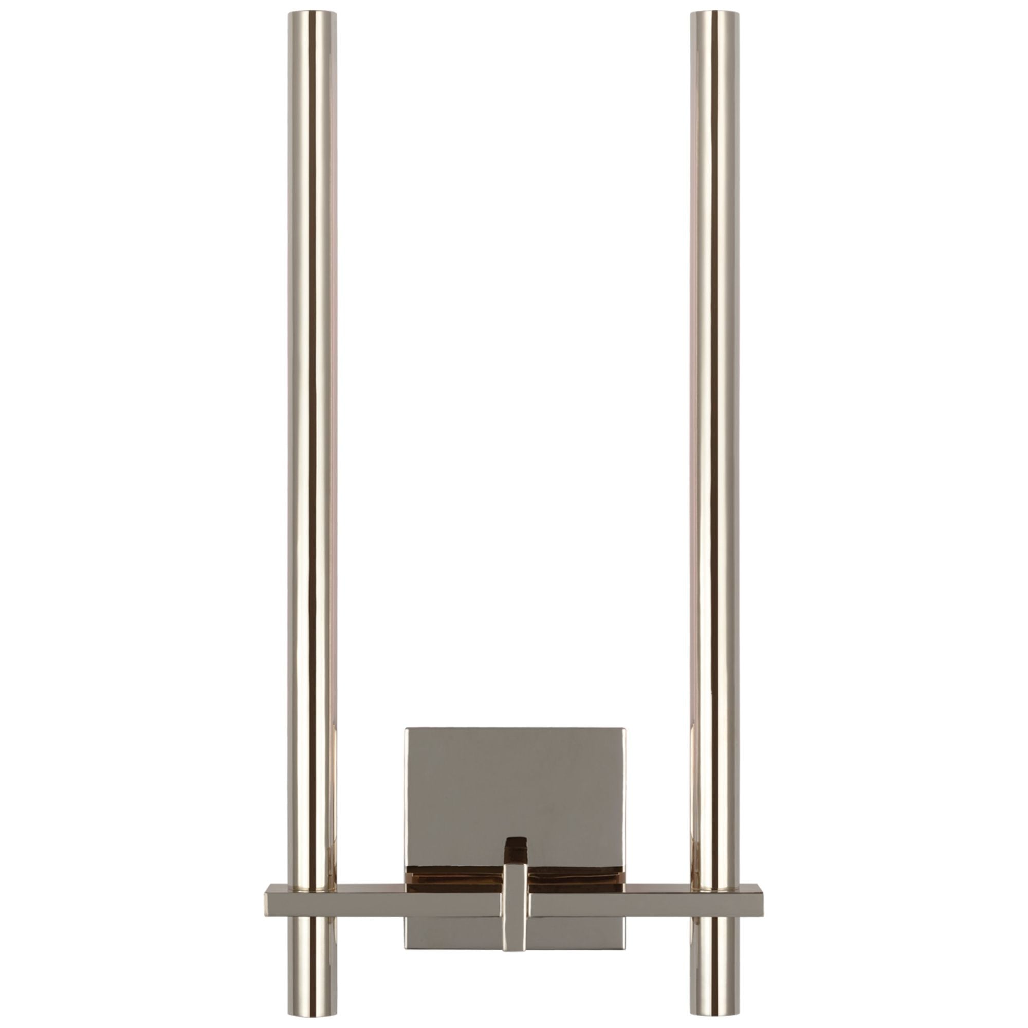 Kelly Wearstler Axis Medium Two Arm Sconce in Polished Nickel Wall Light W9.75" x H19.75"