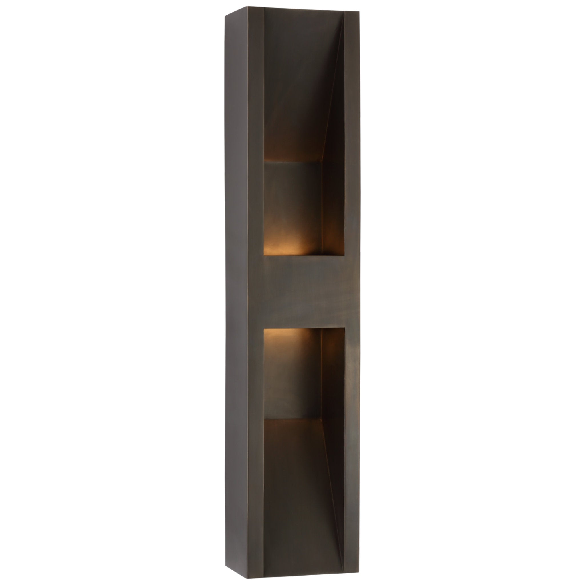 Kelly Wearstler Tribute Large Sconce in Bronze Outdoor Lighting W5" x H24"