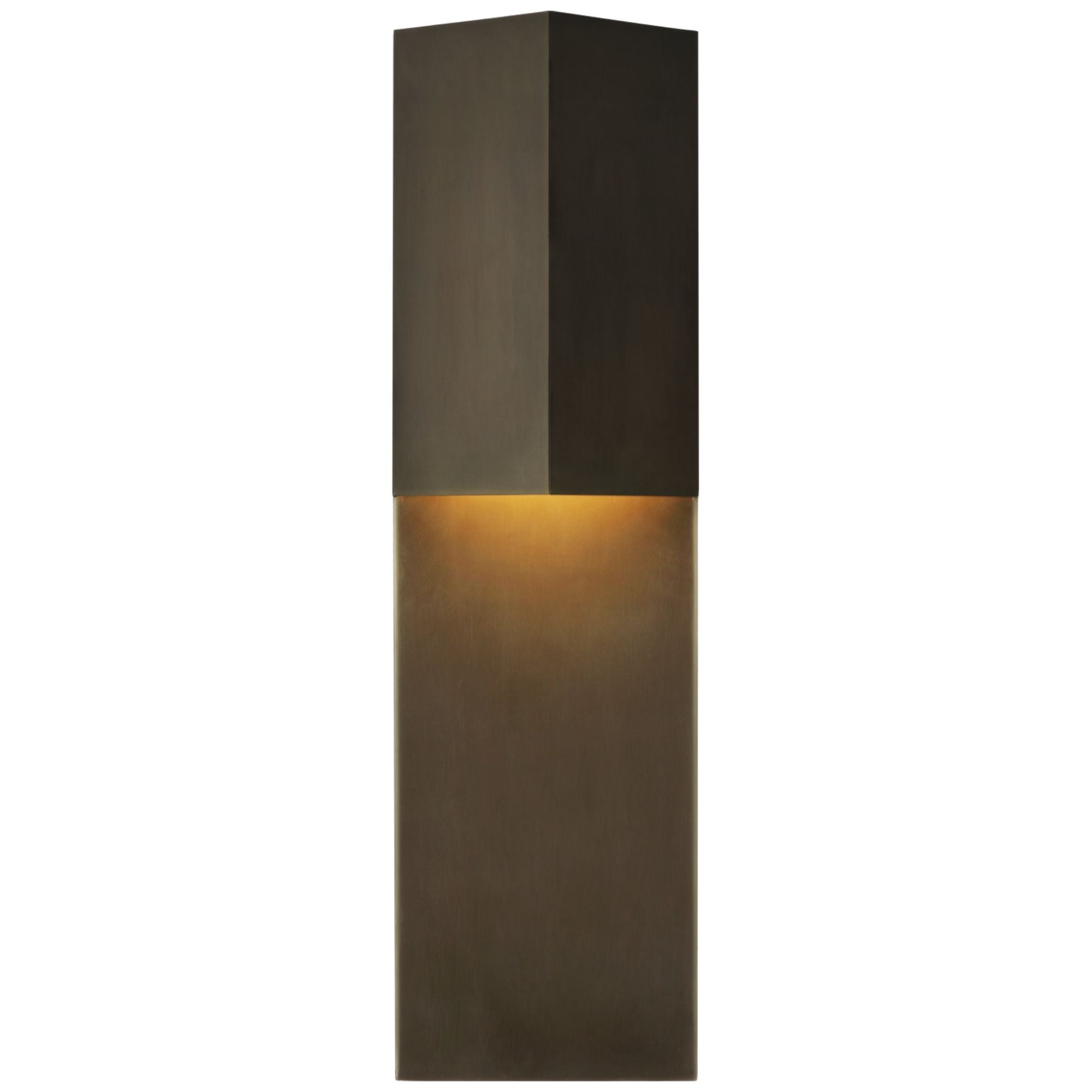 Kelly Wearstler Rega 18" Folded Sconce in Bronze Outdoor Lighting W5.25" x H18"