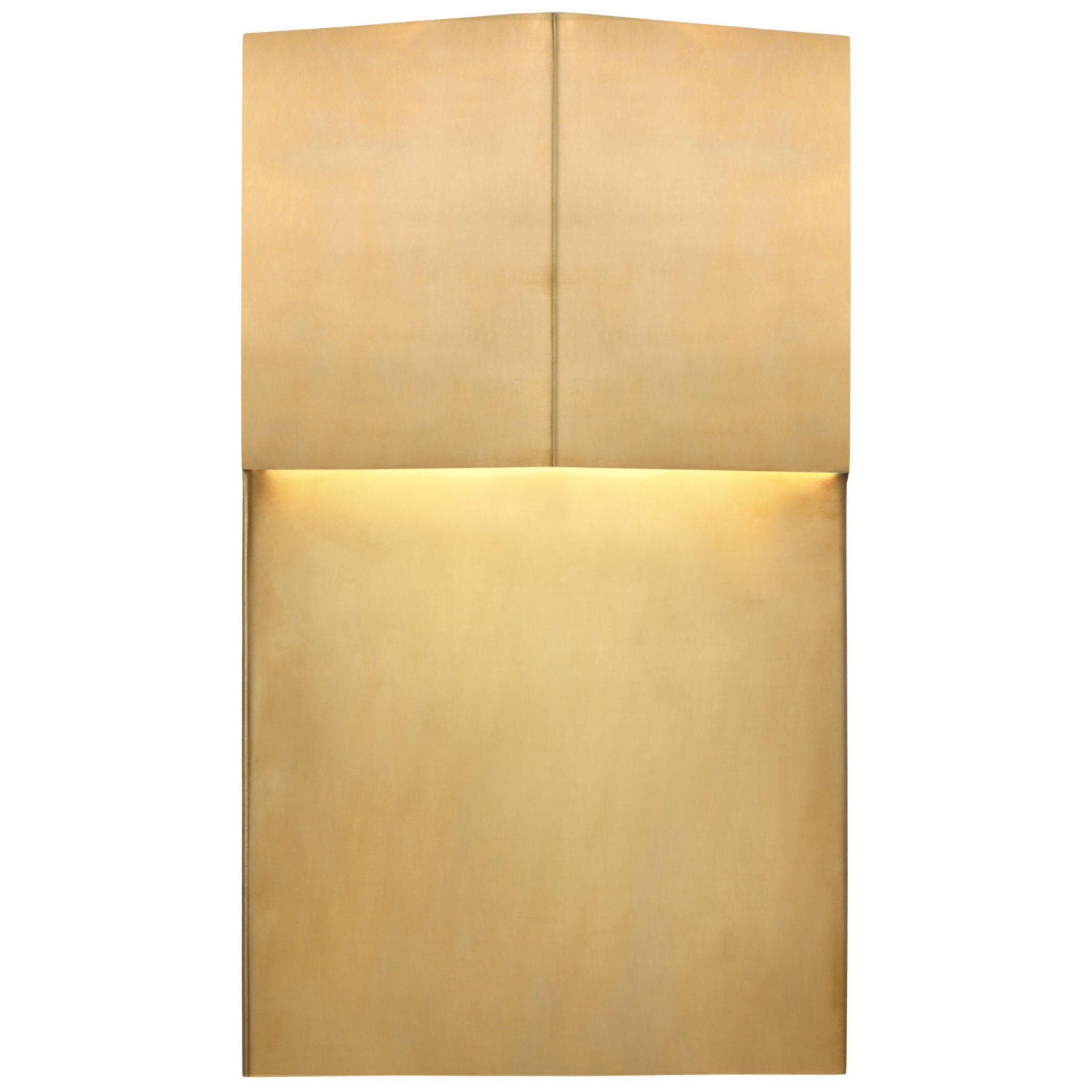 Kelly Wearstler Rega 12" Wide Sconce in Antique-Burnished Brass Outdoor Lighting W7" x H12"