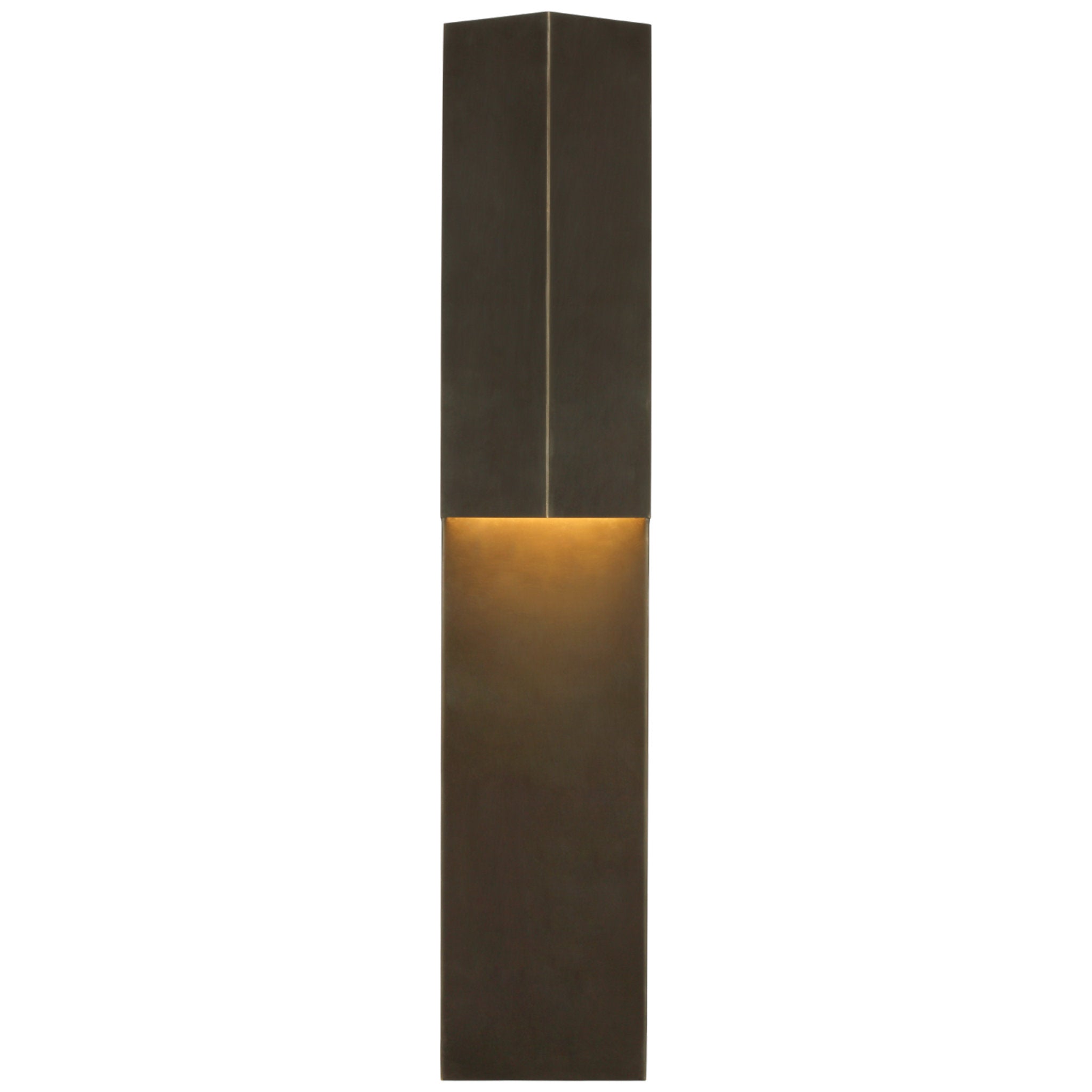 Kelly Wearstler Rega 24" Folded Sconce in Bronze Outdoor Lighting W5.25" x H24"