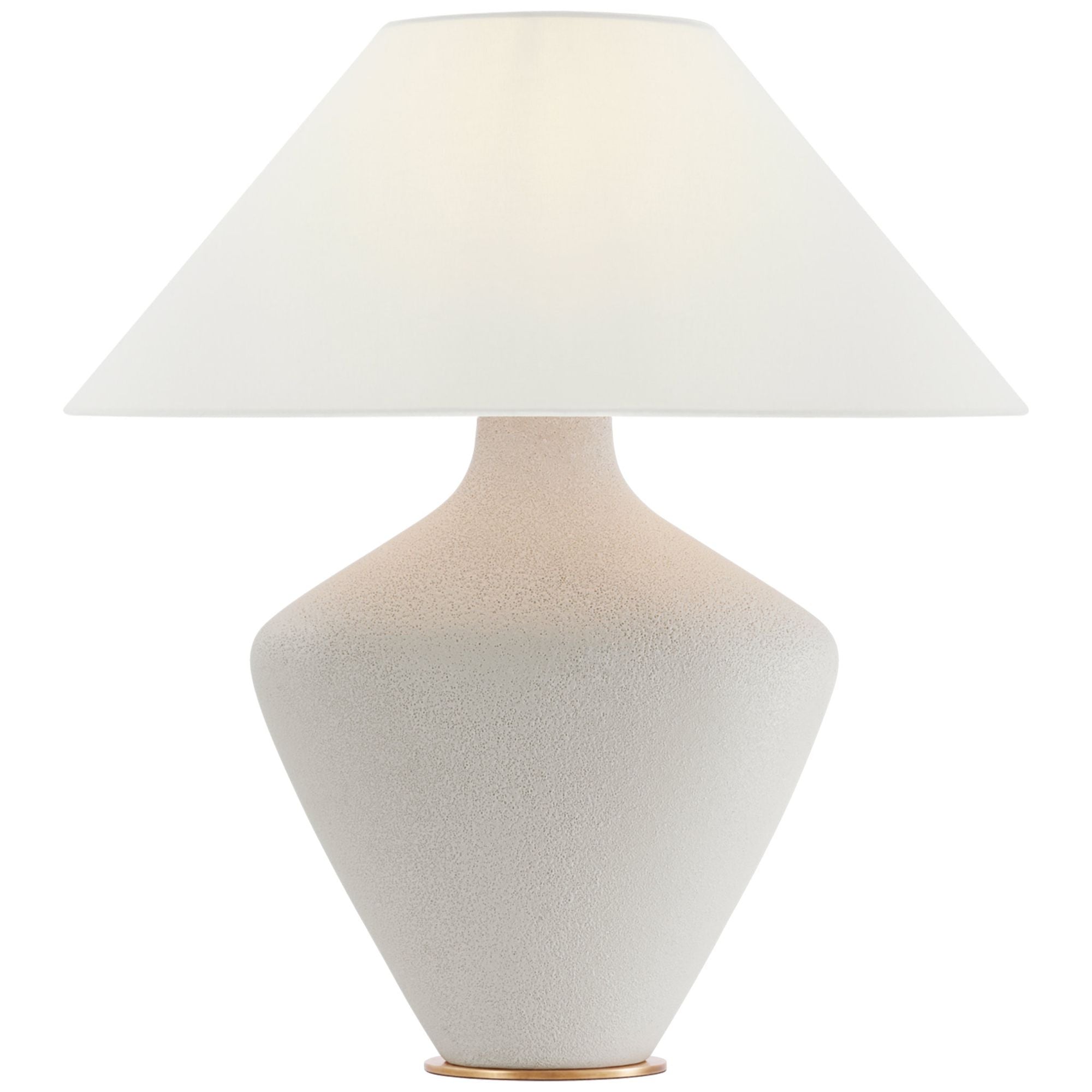Kelly Wearstler Rohs Extra Large Table Lamp in Porous White with Linen Shade W27" x H28.75"