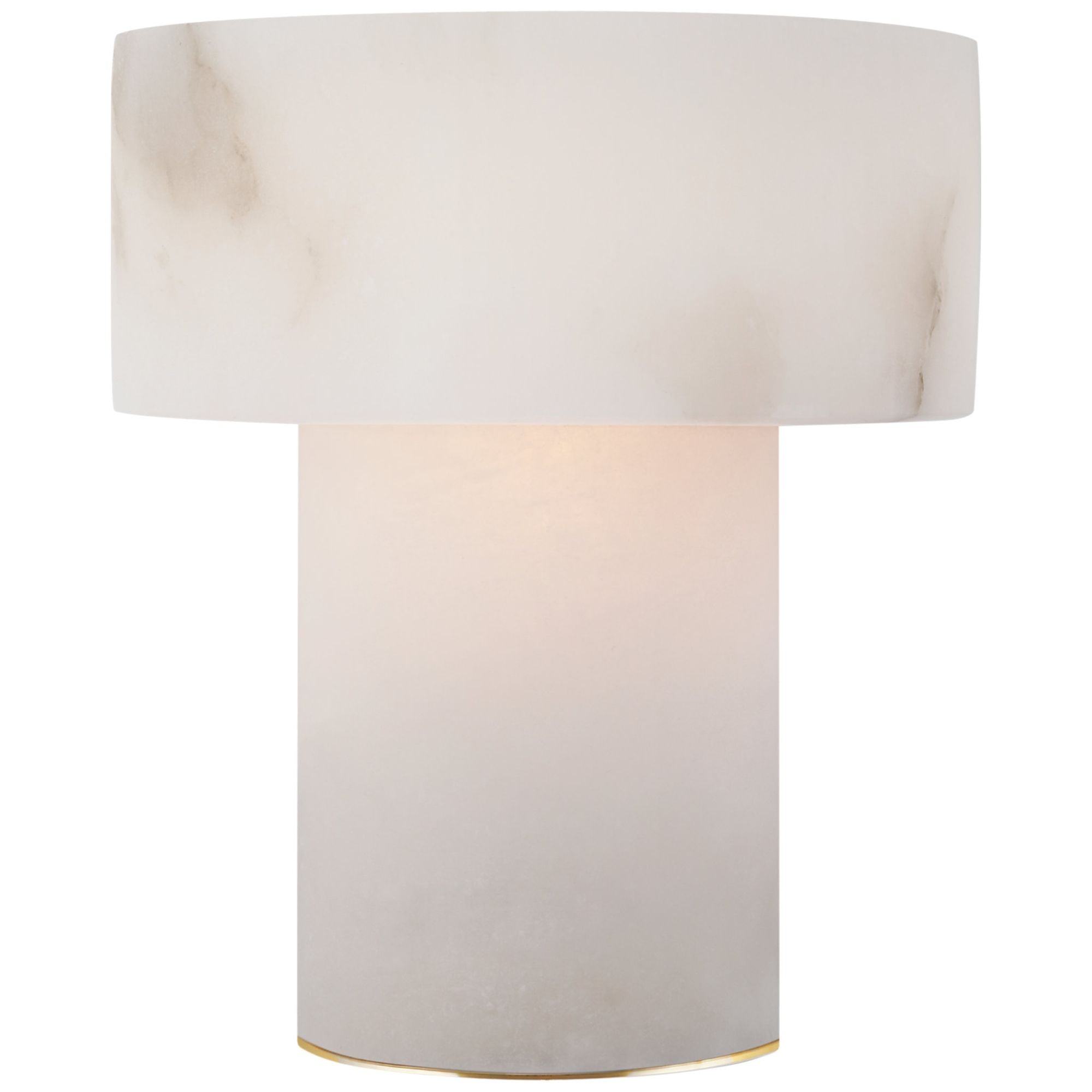 Kelly Wearstler Una Rechargeable Accent Lamp in Alabaster Table Lamp W6" x H7.25"