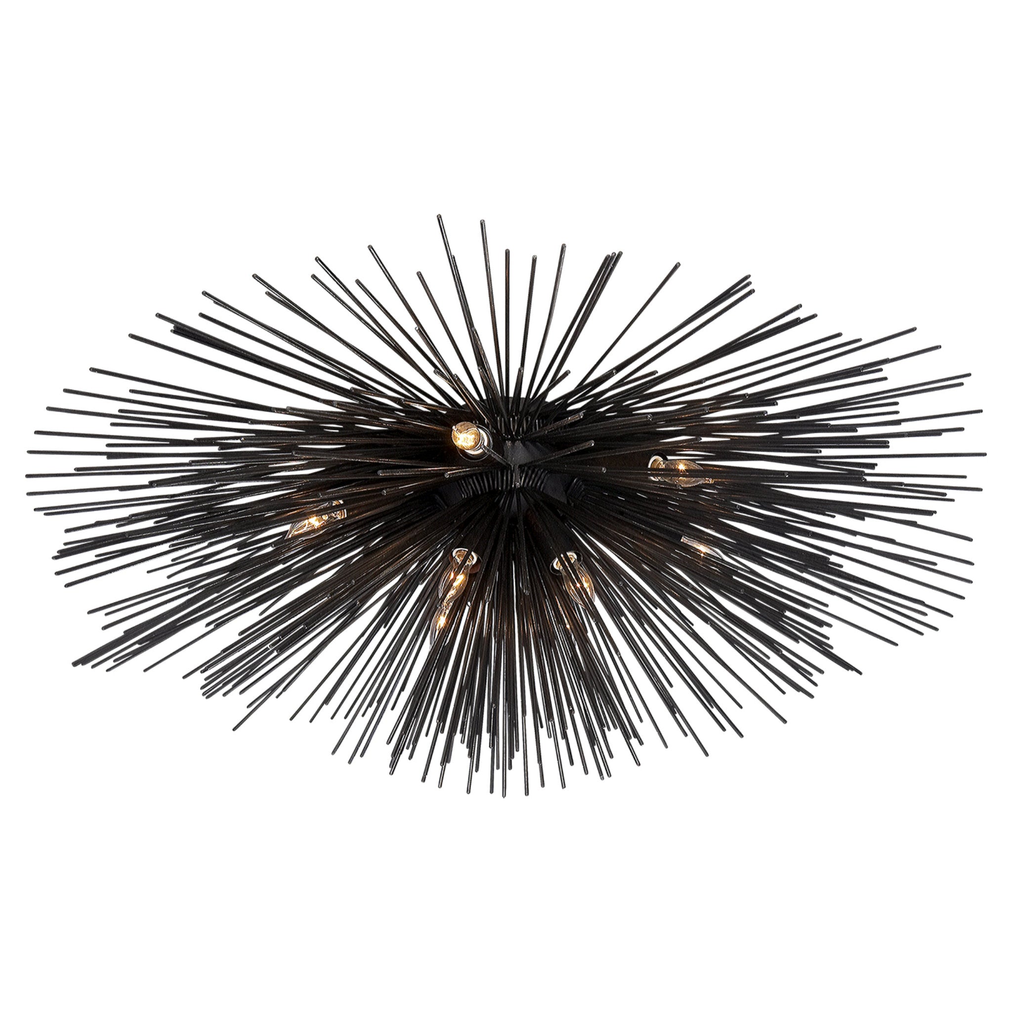 Kelly Wearstler Strada Large Flush Mount in Aged Iron Ceiling Light W40" x H14.5"