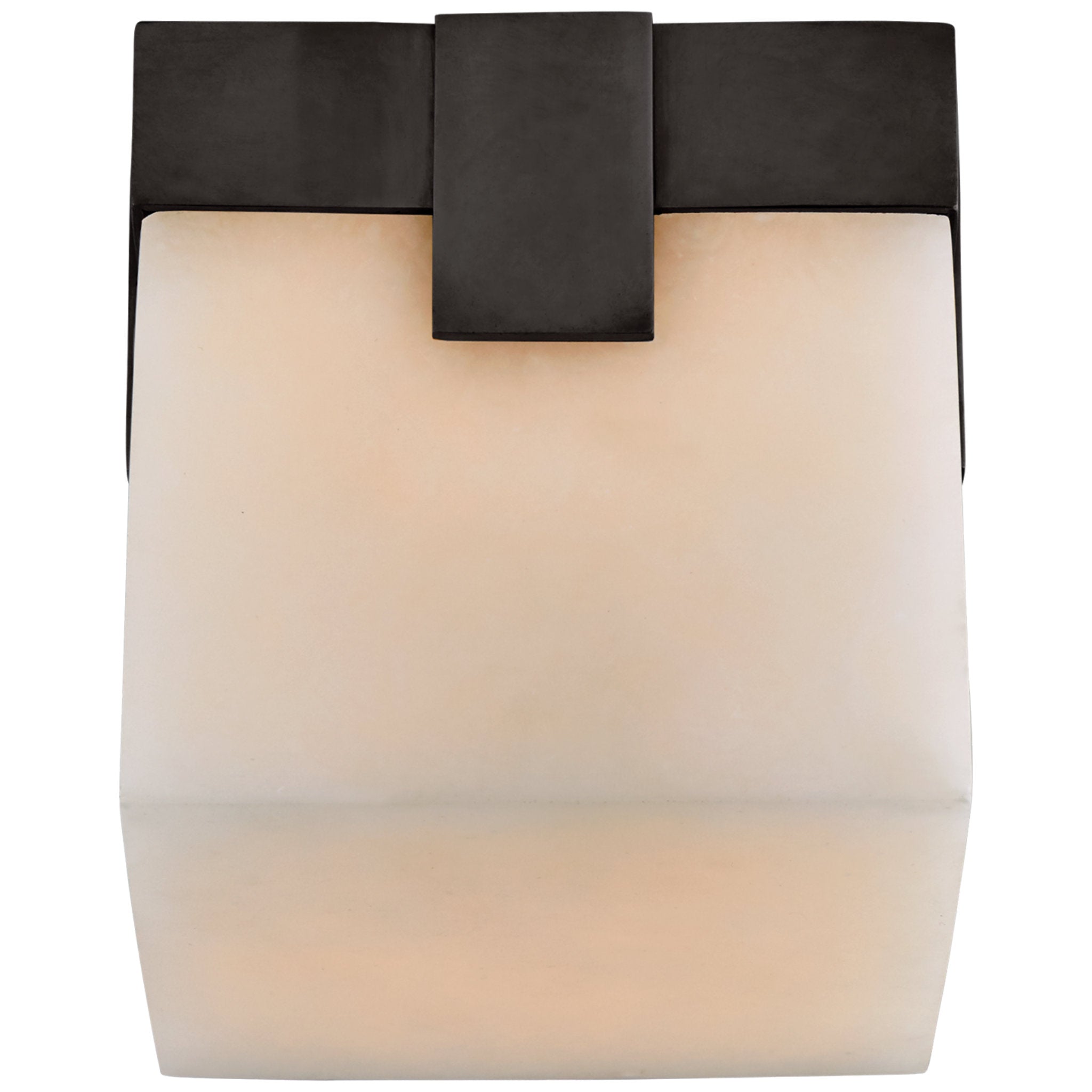 Kelly Wearstler Covet 4.75" Solitaire Flush Mount in Bronze with Alabaster Ceiling Light W4.75" x H4.5"