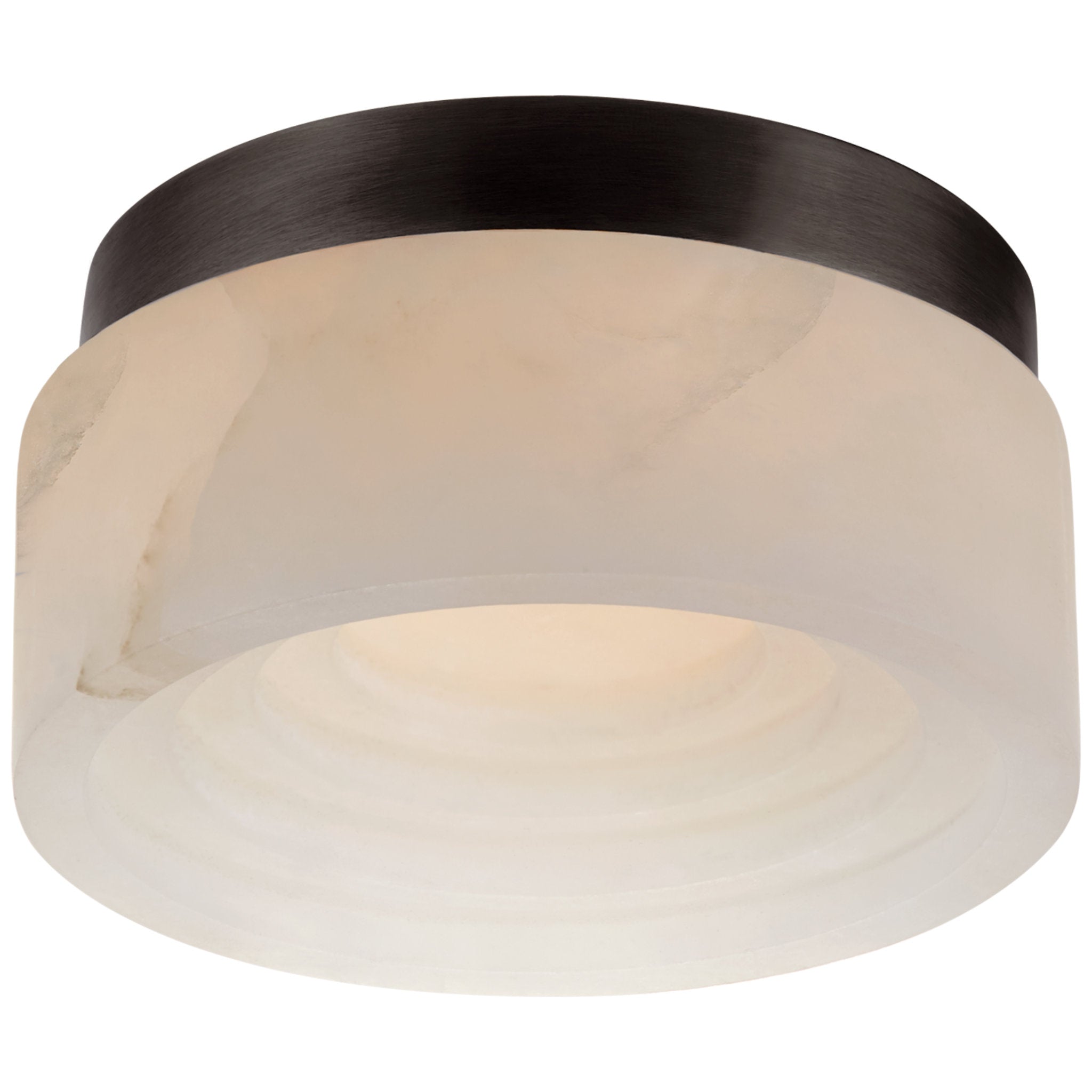Kelly Wearstler Otto 5" Solitaire Flush Mount in Bronze with Alabaster Ceiling Light W5" x H2.75"