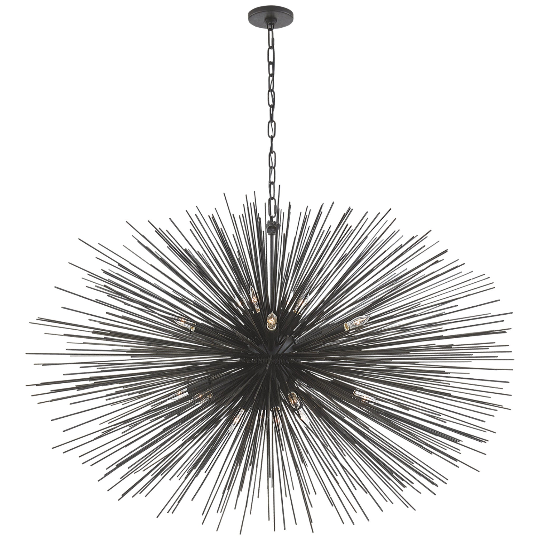 Kelly Wearstler Strada Large Oval Chandelier in Aged Iron Ceiling Light W50" x H36"