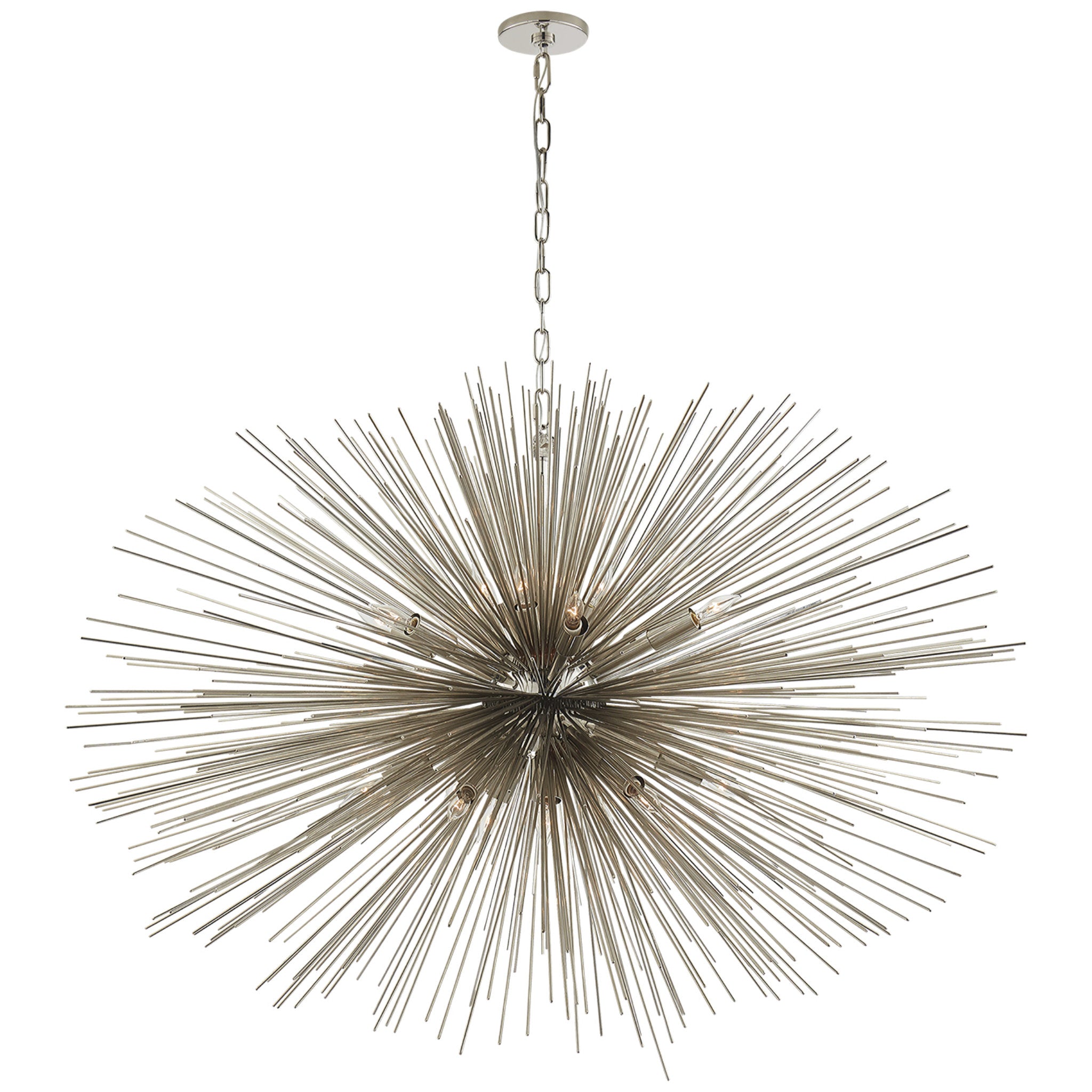Kelly Wearstler Strada Large Oval Chandelier in Polished Nickel Ceiling Light W50" x H36"