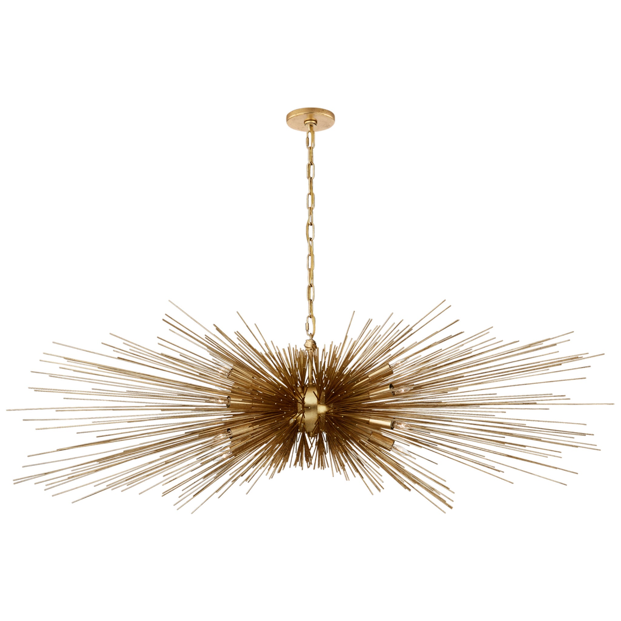 Kelly Wearstler Strada Large Linear Chandelier in Gild Ceiling Light W60" x 22.75" x H22"