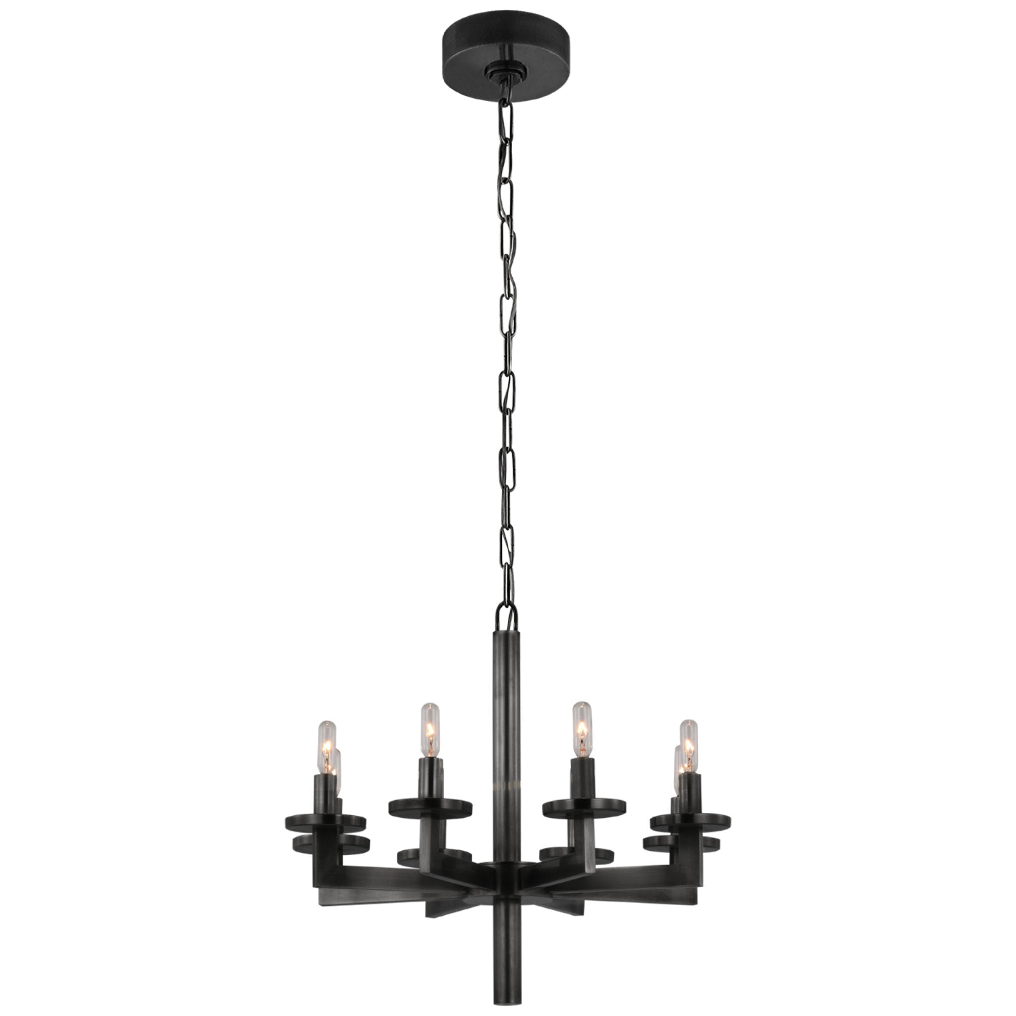 Kelly Wearstler Liaison Single Tier Chandelier in Bronze Ceiling Light W20.5"