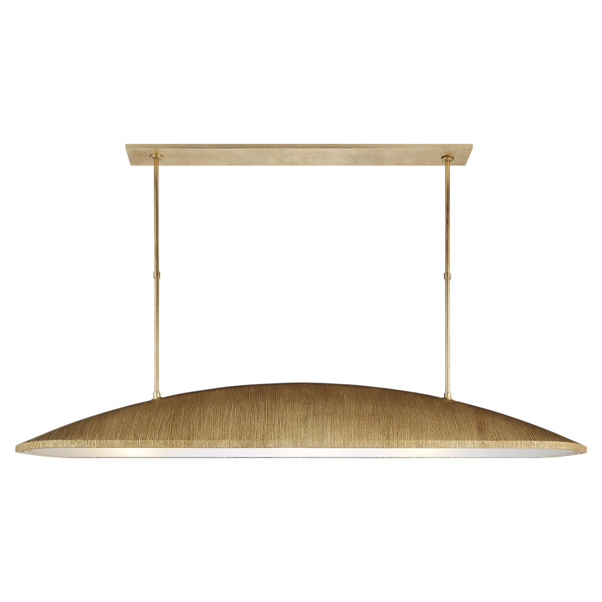 Kelly Wearstler Utopia Large Linear Pendant in Gild with Frosted Acrylic Ceiling Light W60.25"