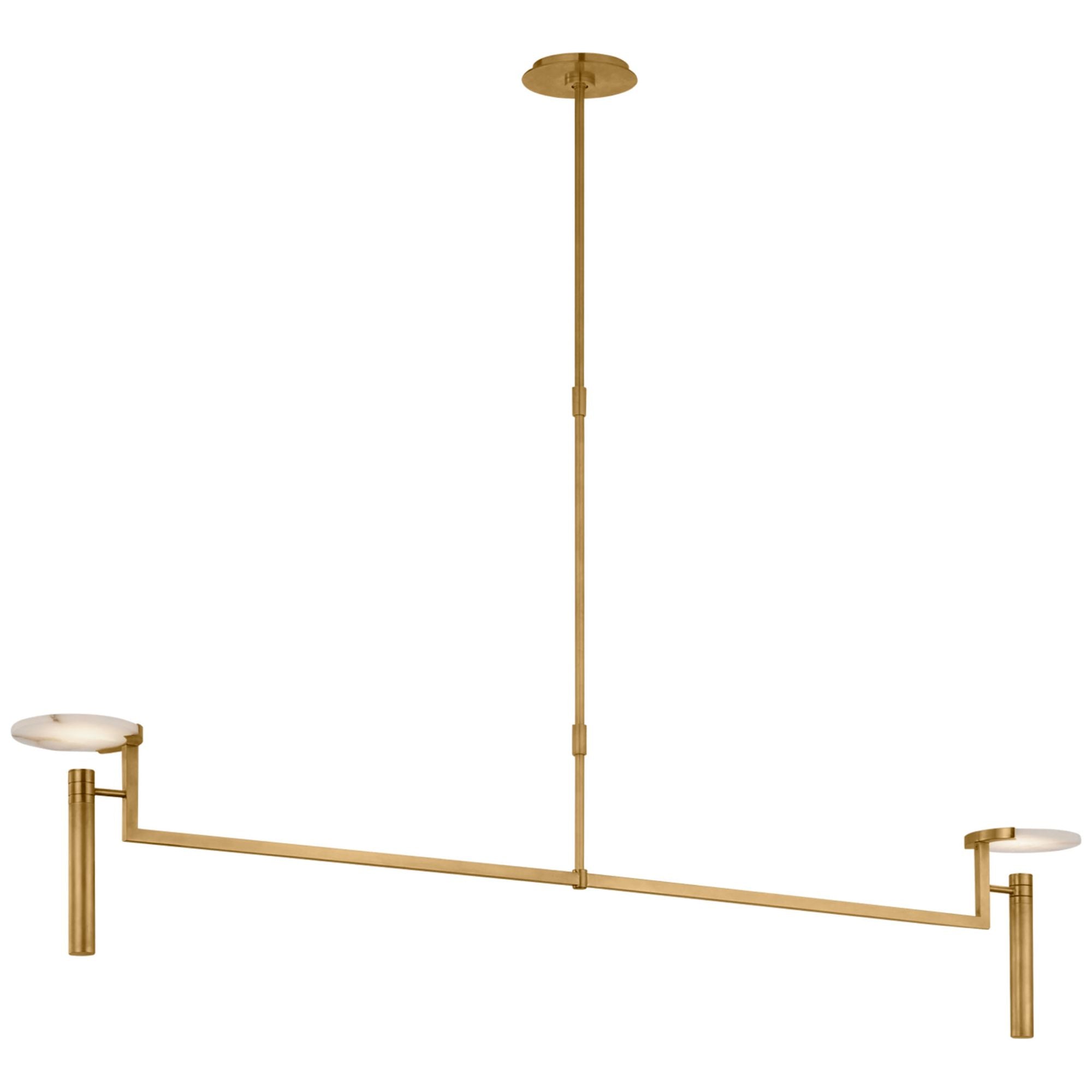 Visual Comfort Signature Melange LED Chandelier in Antique-Burnished Brass