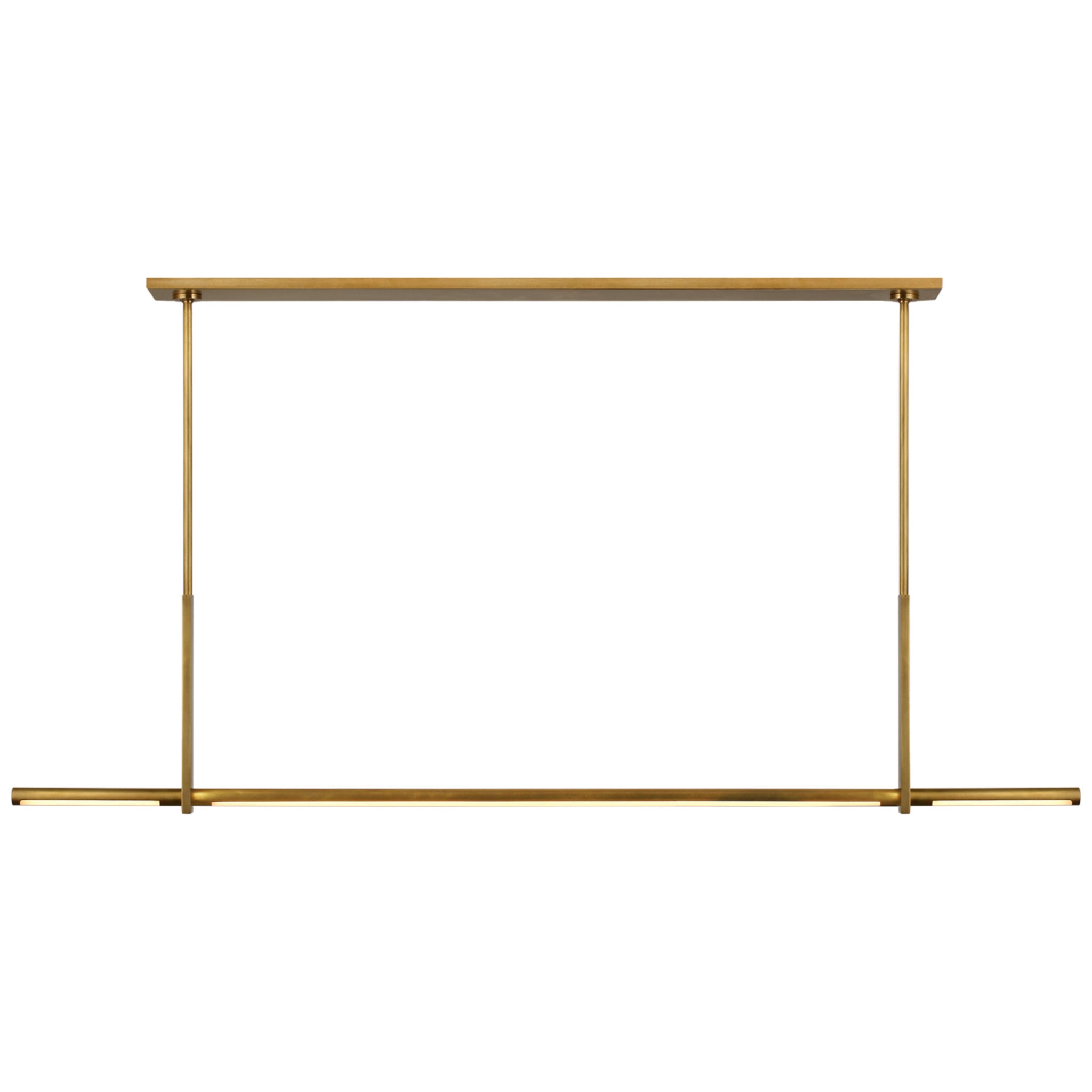 Kelly Wearstler Axis Large Linear Pendant in Antique-Burnished Brass Ceiling Light W59.5" x 1.75"