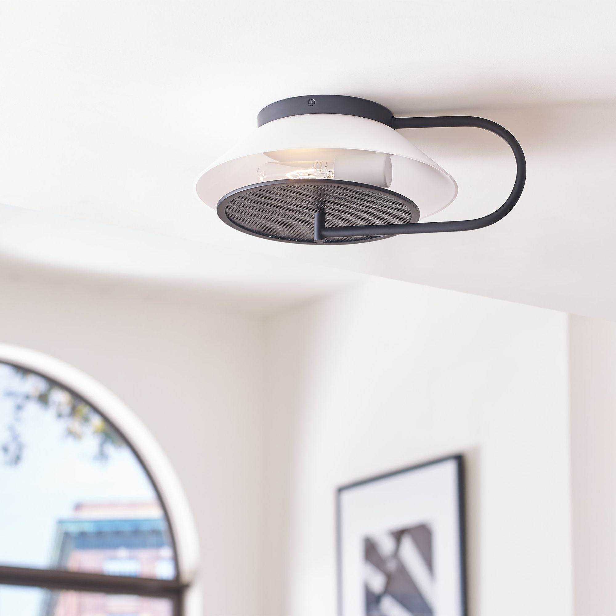 Kelly Wearstler Gesture Sconce / Flush Mount in Midnight Black