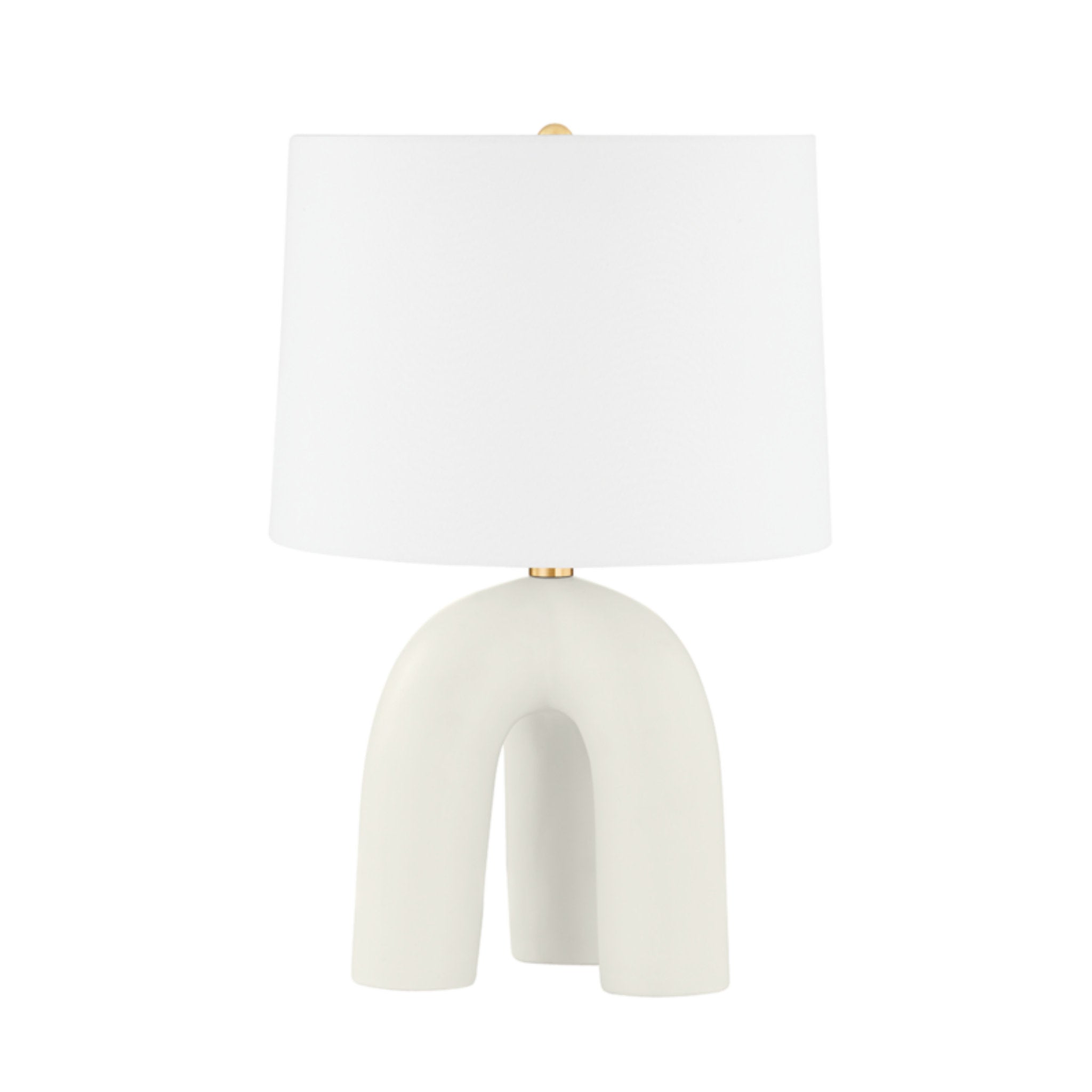 Mills Pond 1-Light Table Lamp in Aged Brass 13.75W x 21.75H