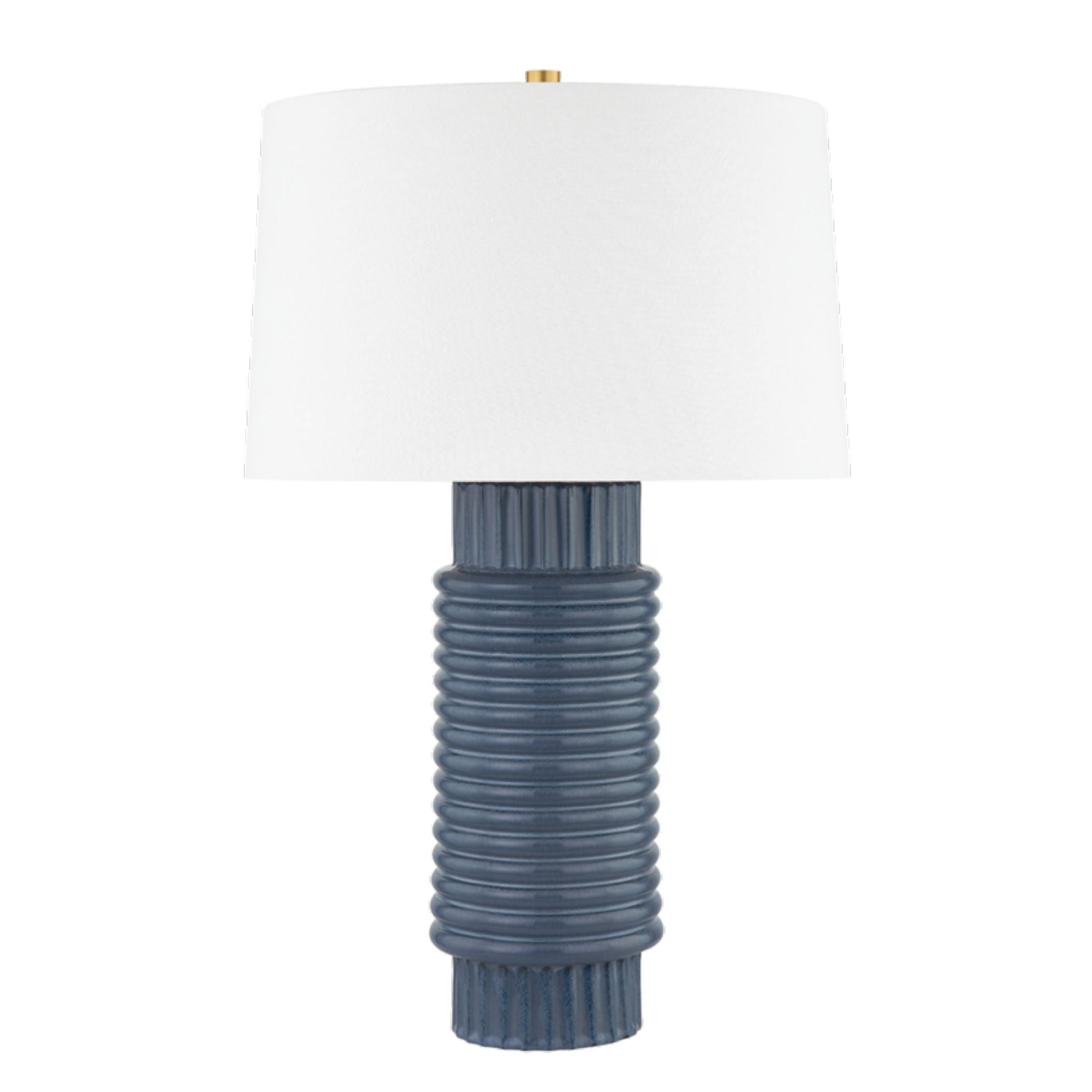 Broderick 1-Light Table Lamp in Aged Brass 17W x 26.5H
