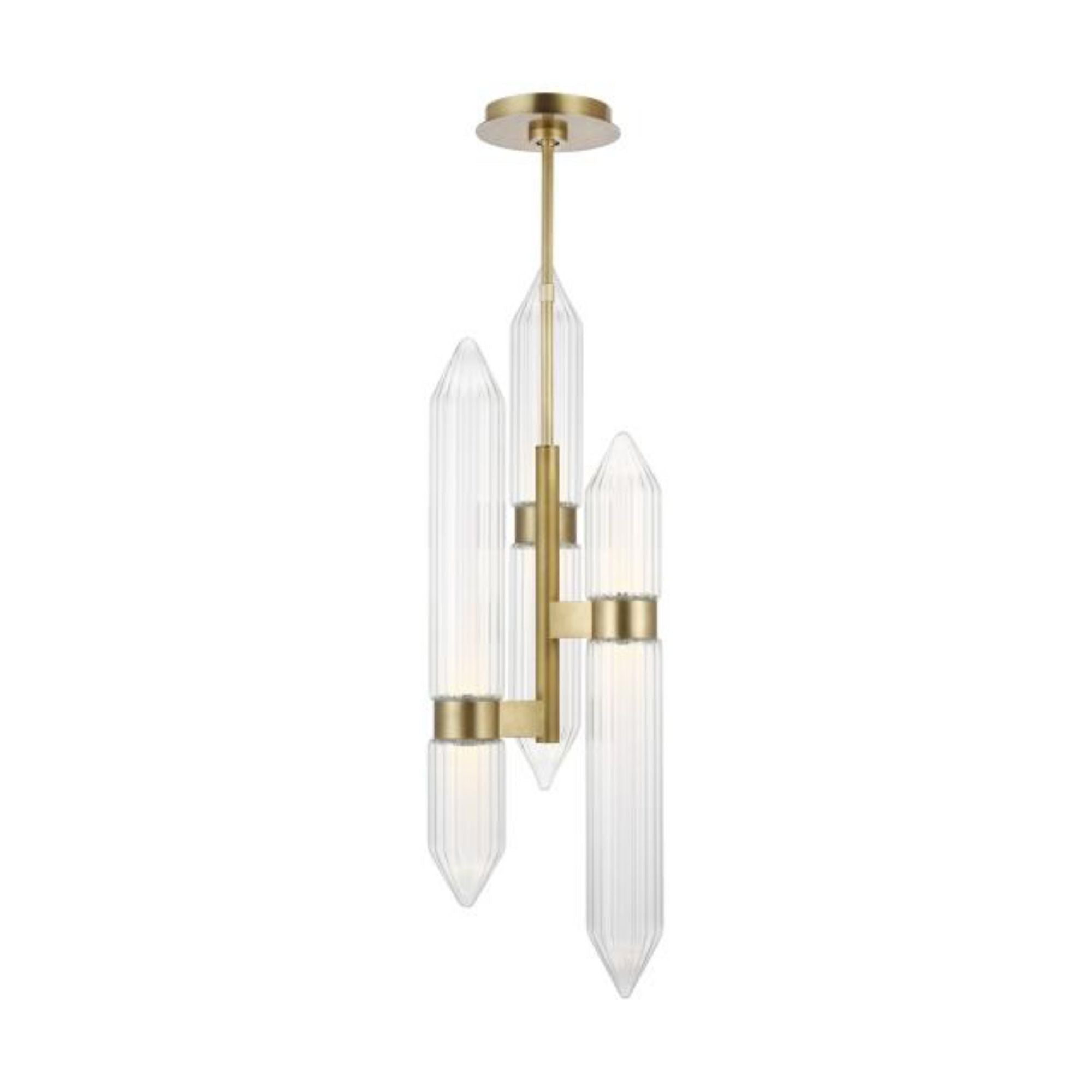 Langston Large Pendant ESSENCE 1-Light LED 2700K Plated Brass by Avroko