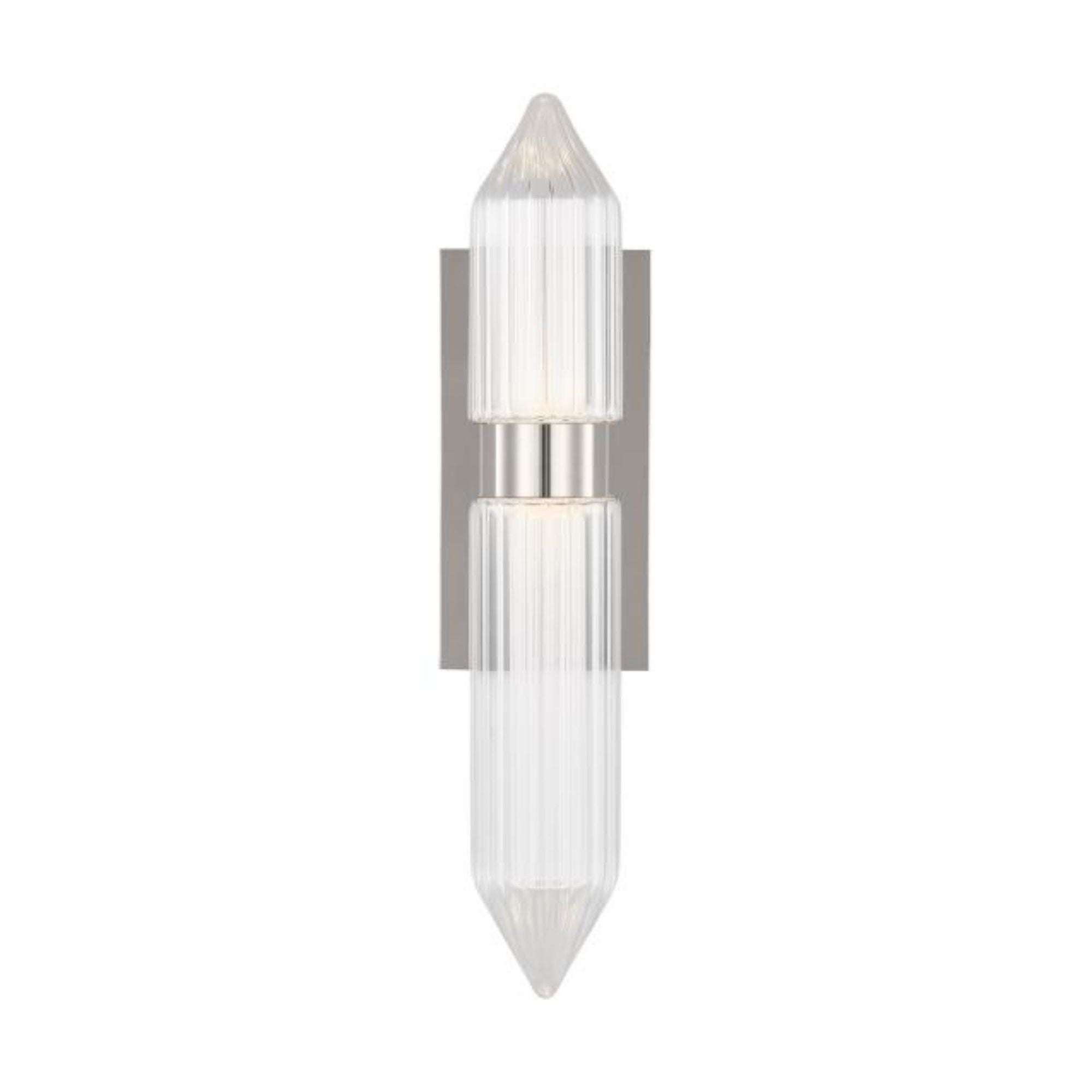 Langston Large Wall Sconce Wall Collection 1-Light LED 2700K Polished Nickel by Avroko