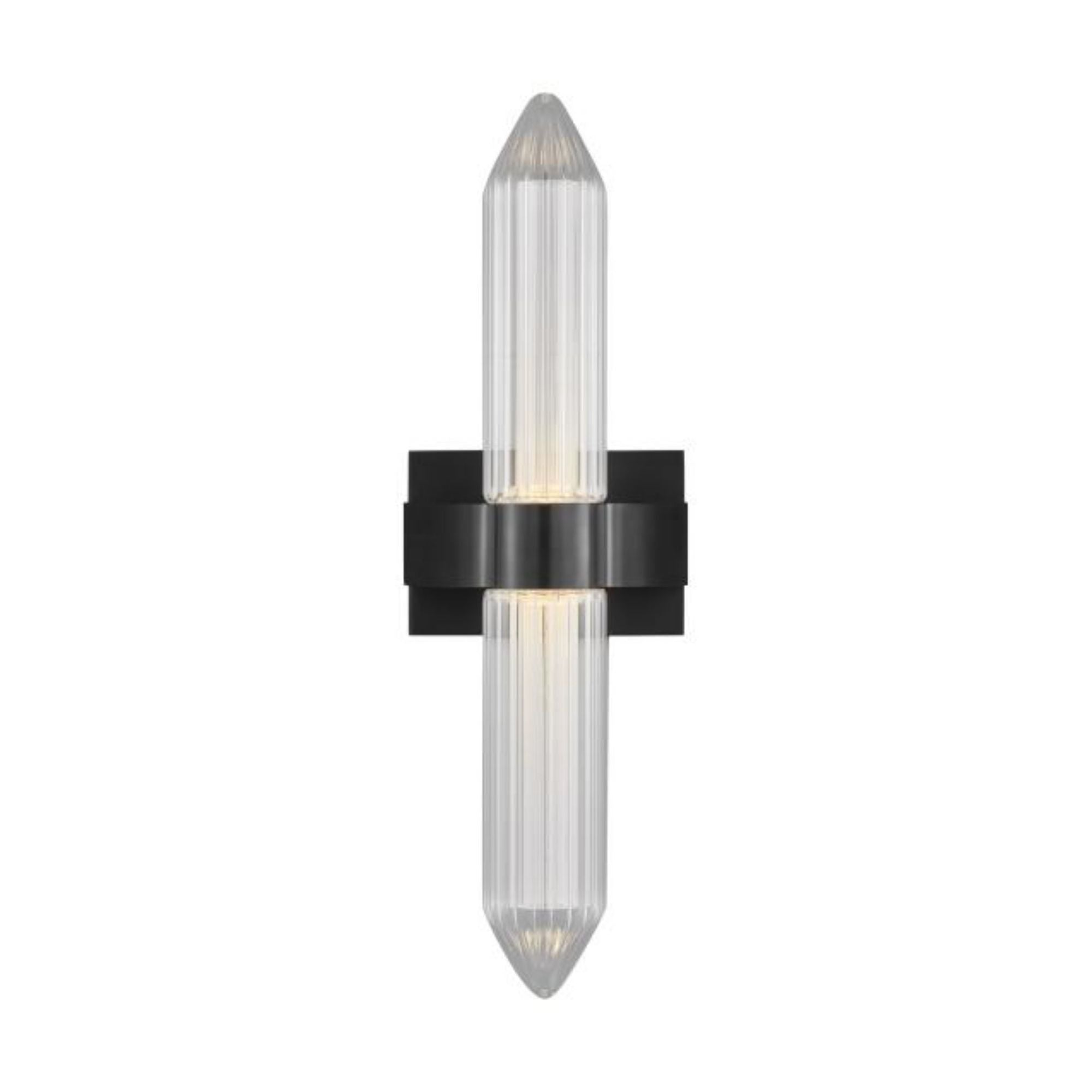 Langston Medium Bath Sconce Bath Collection 1-Light LED 2700K Plated Dark Bronze by Avroko