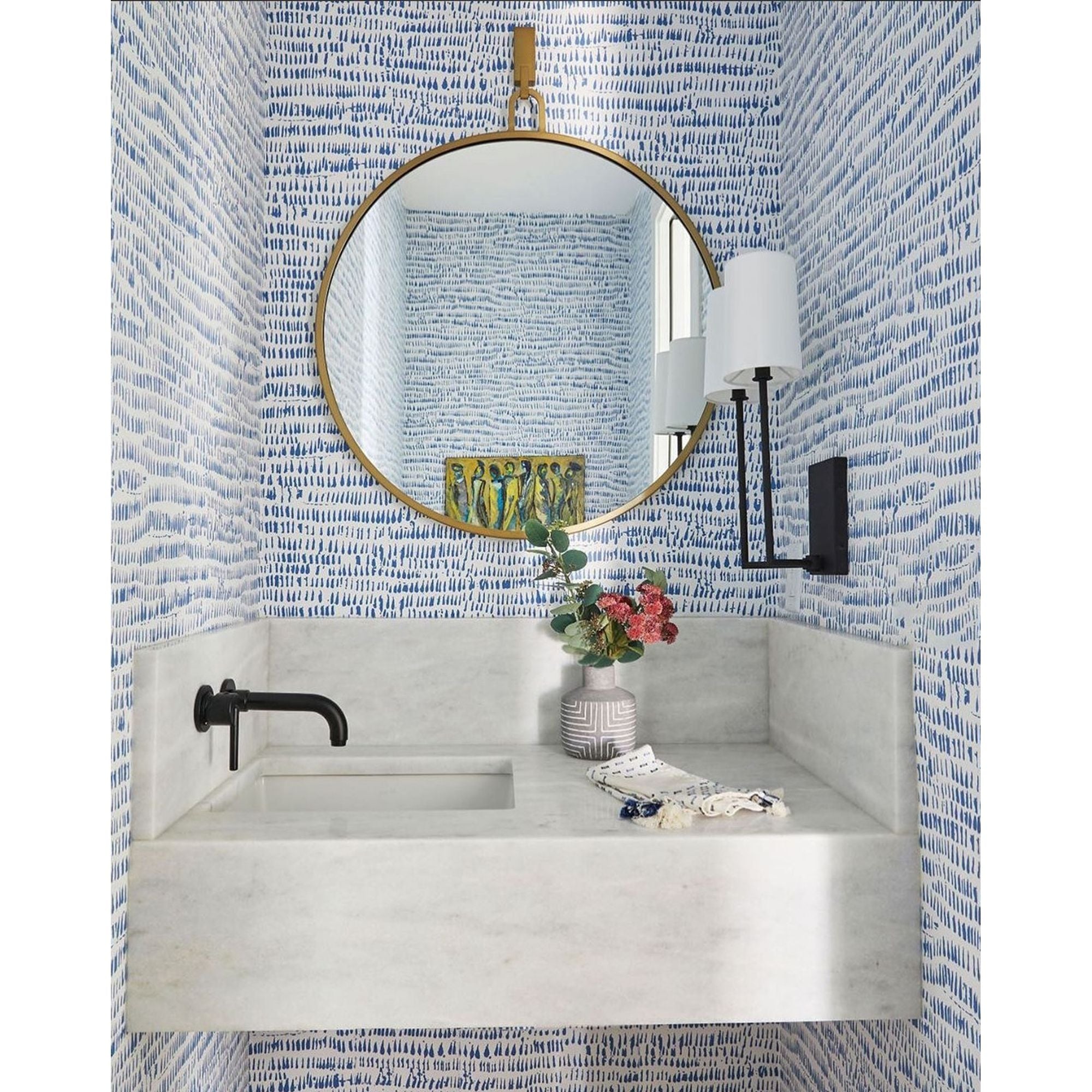 Lena 2 Light Black Forged Sconce Silk Shade 10"W x 18"H x 7"D