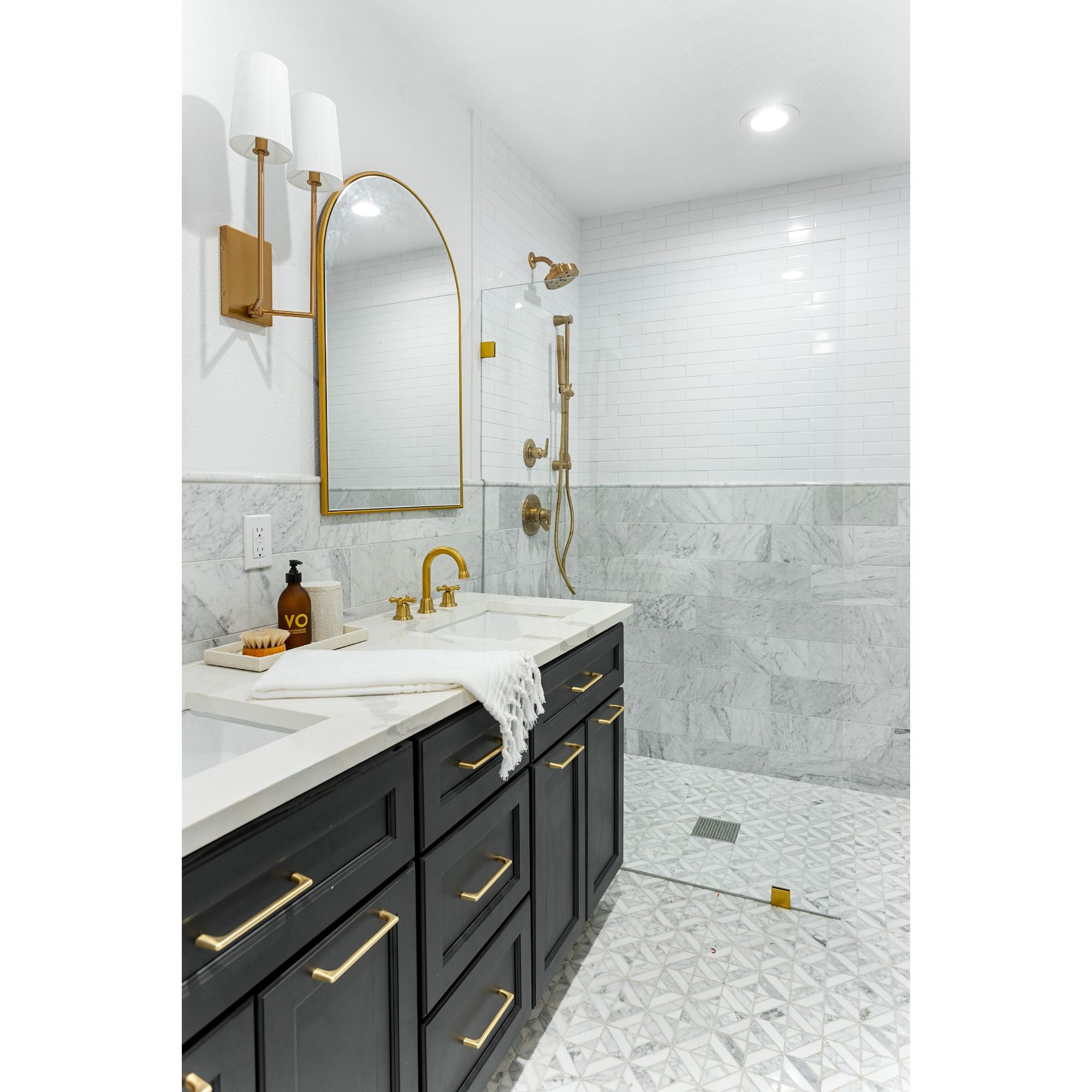 Lena 2 Light Vibrant Gold Sconce Silk Shade 10"W x 18"H x 7"D