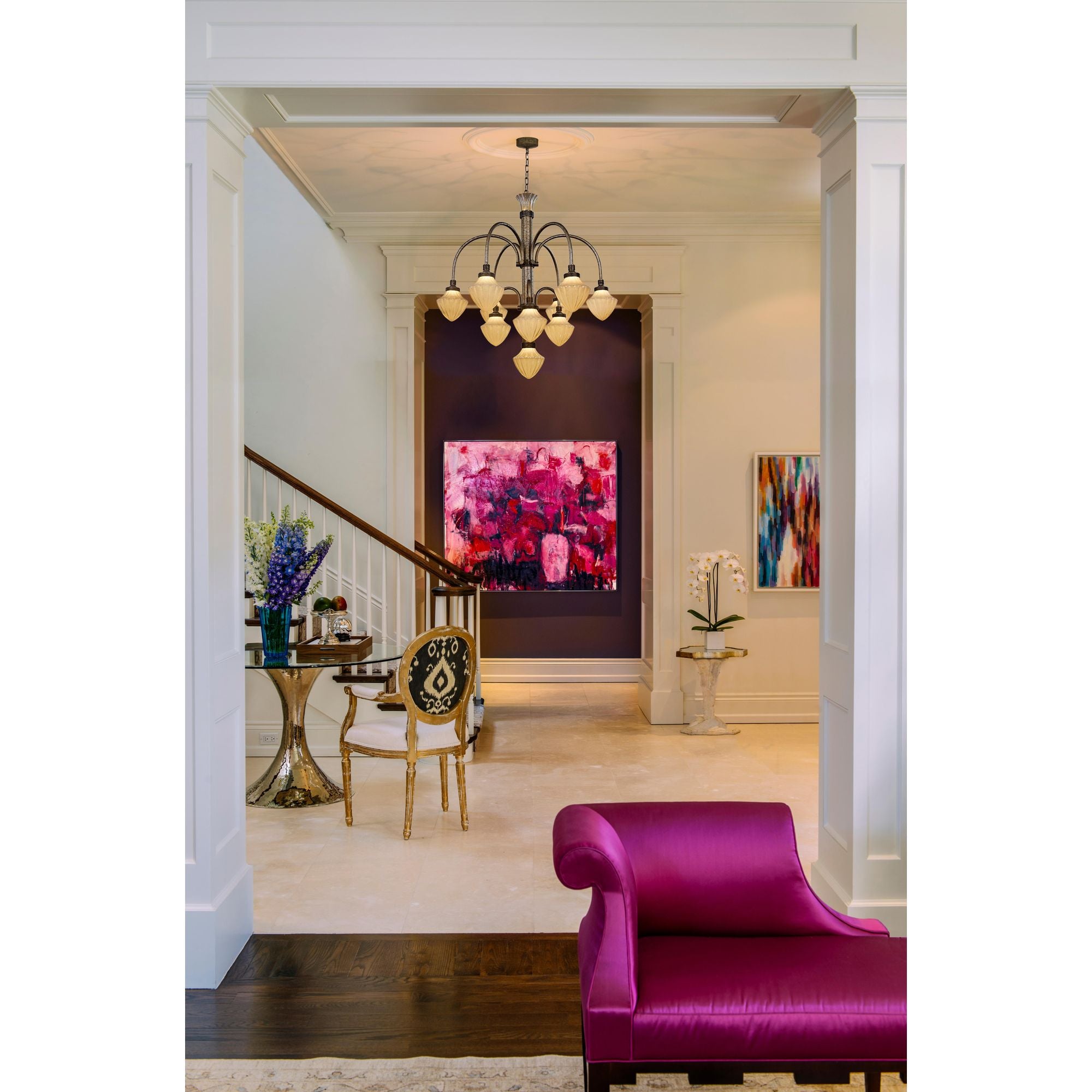 Studio M SM23436TGAG Wilshire 10-Light LED Chandelier in Argent