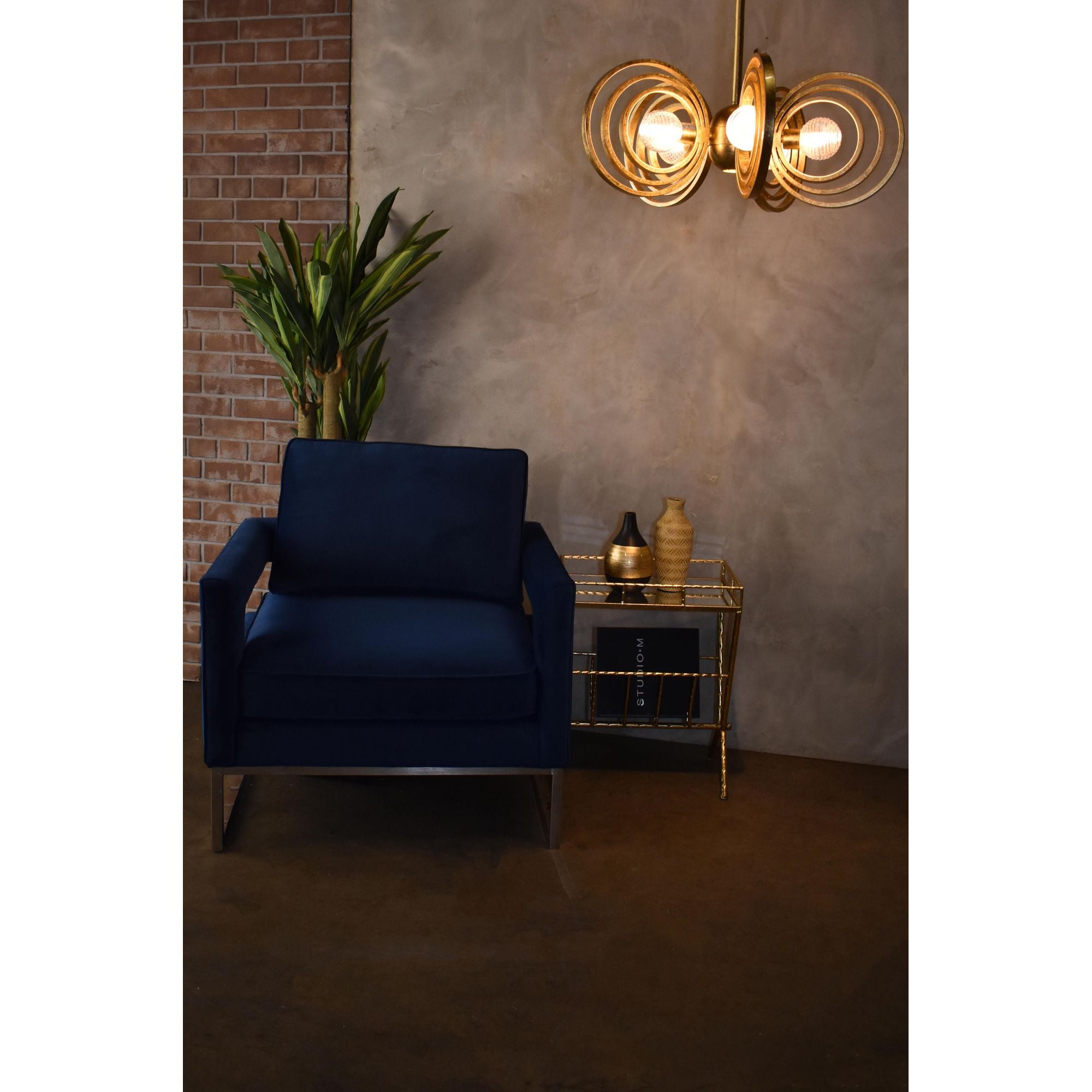 Studio M SM23634CRGL Frequency 5-Light Pendant in Gold Leaf