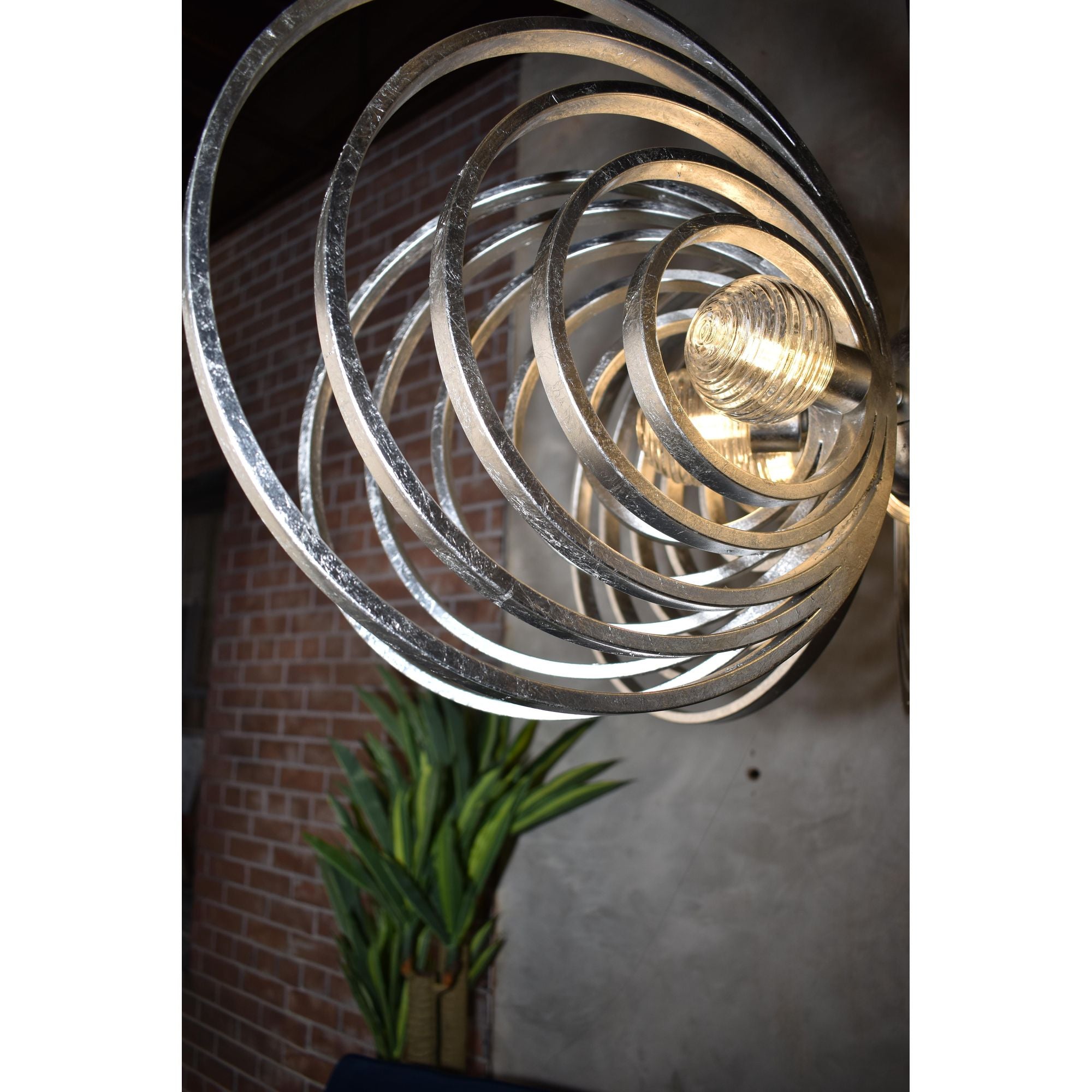 Studio M SM23638CRSL Frequency 8-Light Pendant in Silver Leaf