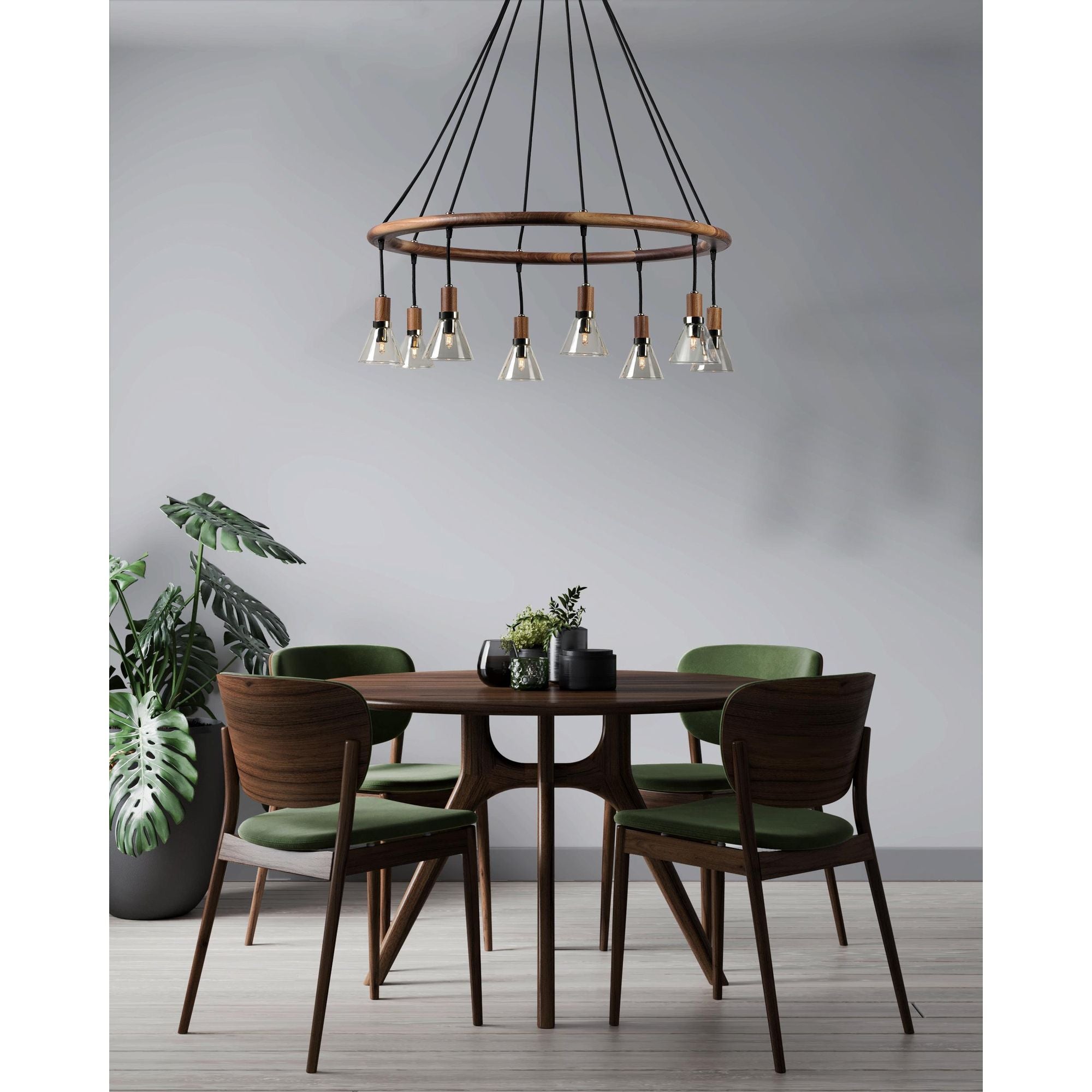 Studio M SM23825CLWN Scan 8-Light Pendant in Walnut