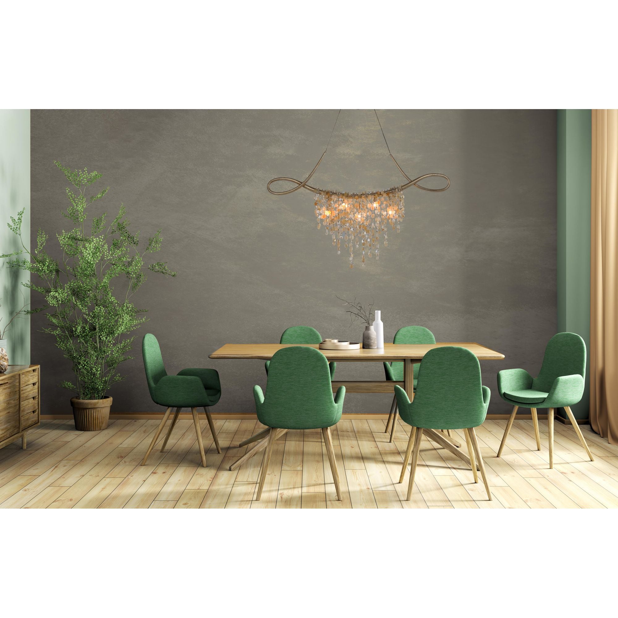 Studio M SM23834GS Cradle 5-Light Linear Chandelier in Golden Silver