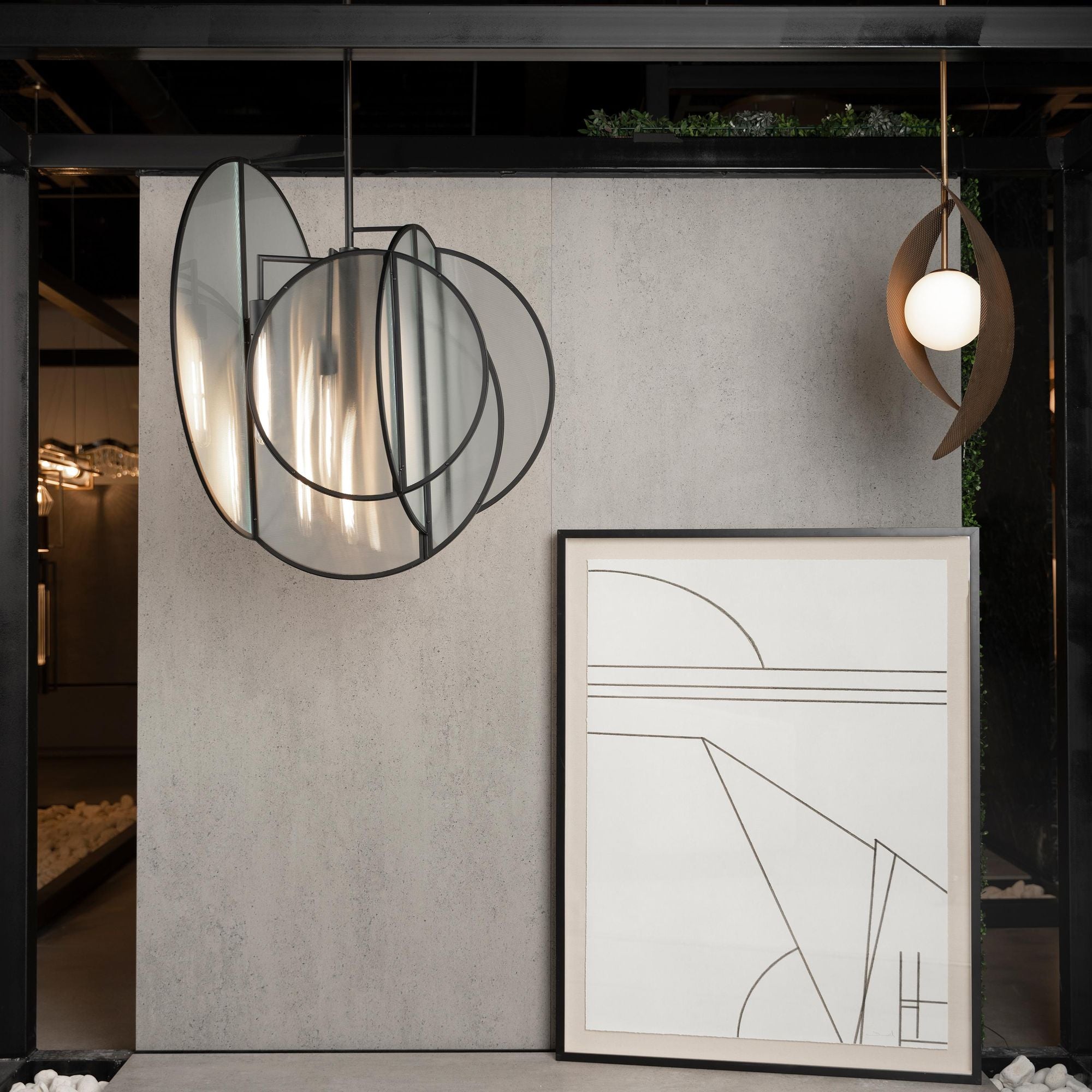 Studio M SM32361SWNAB Chips 1-Light Pendant - Brass in Natural Aged Brass by Mat Sanders